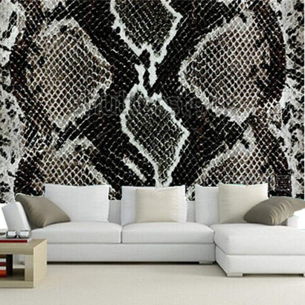 Wallpaper-3D-Xlm 350Cm×256Cm(B×H) Reptile Snake Skin Texture 3D Wallpaper Office Living Room Sofa Bedroom Tv Background Wall Decoration-350Cm×256Cm