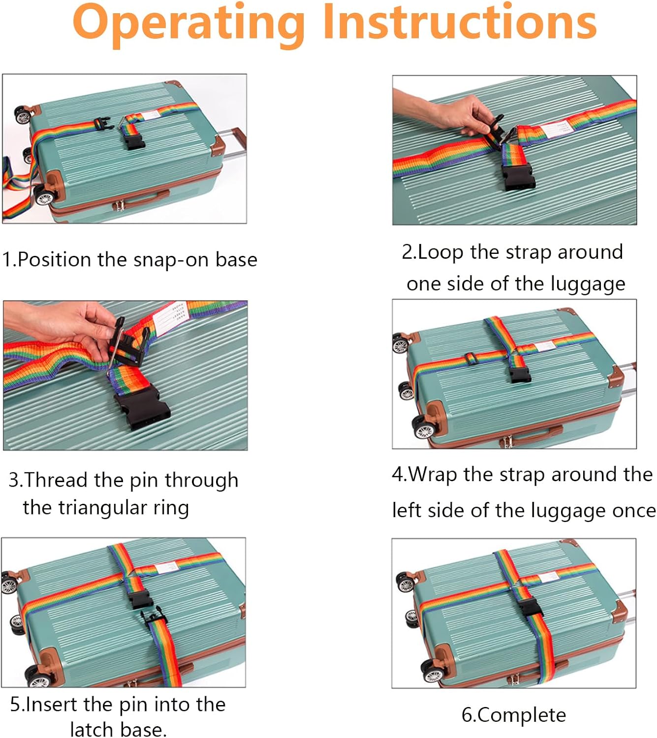 Travel Luggage Straps for Suitcases,Adjustable Luggage Straps,Suitcase Belt Strap,Easy to Identify Colorful Travel Belt,Luggage Strap for Travel Suitcase Bag Closure Accessories.(4 Pack)