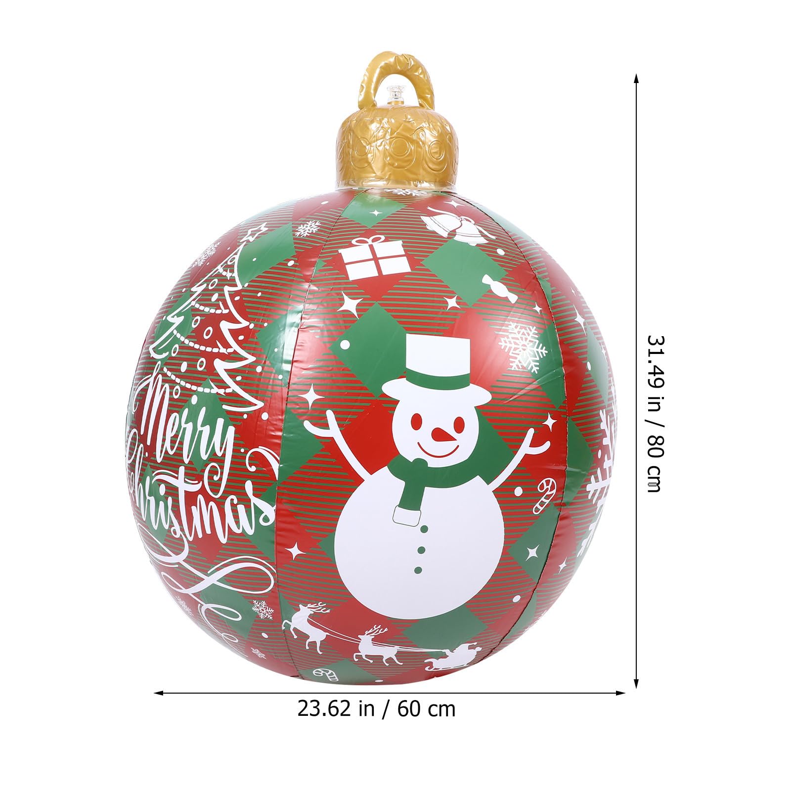 Beaupretty 4 Pièces Boule Gonflable Géante de Noël PVC Décoration