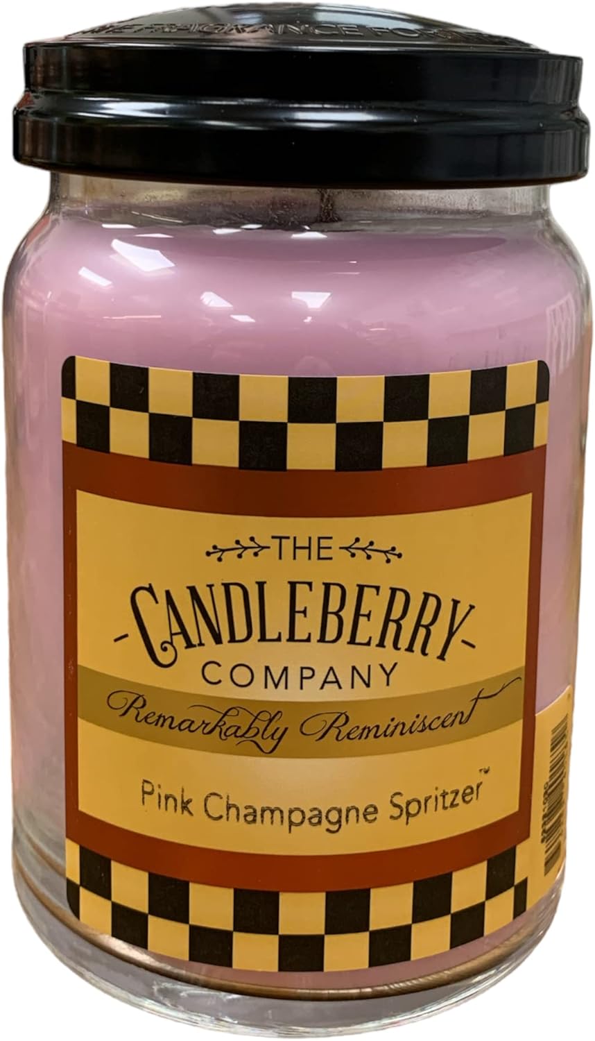 Candleberry Candles | Strong Fragrances for Home | Hand Poured in The USA | Highly Scented & Long Lasting | Large Jar | Spring Scents (Pink Champagne Spritzer)