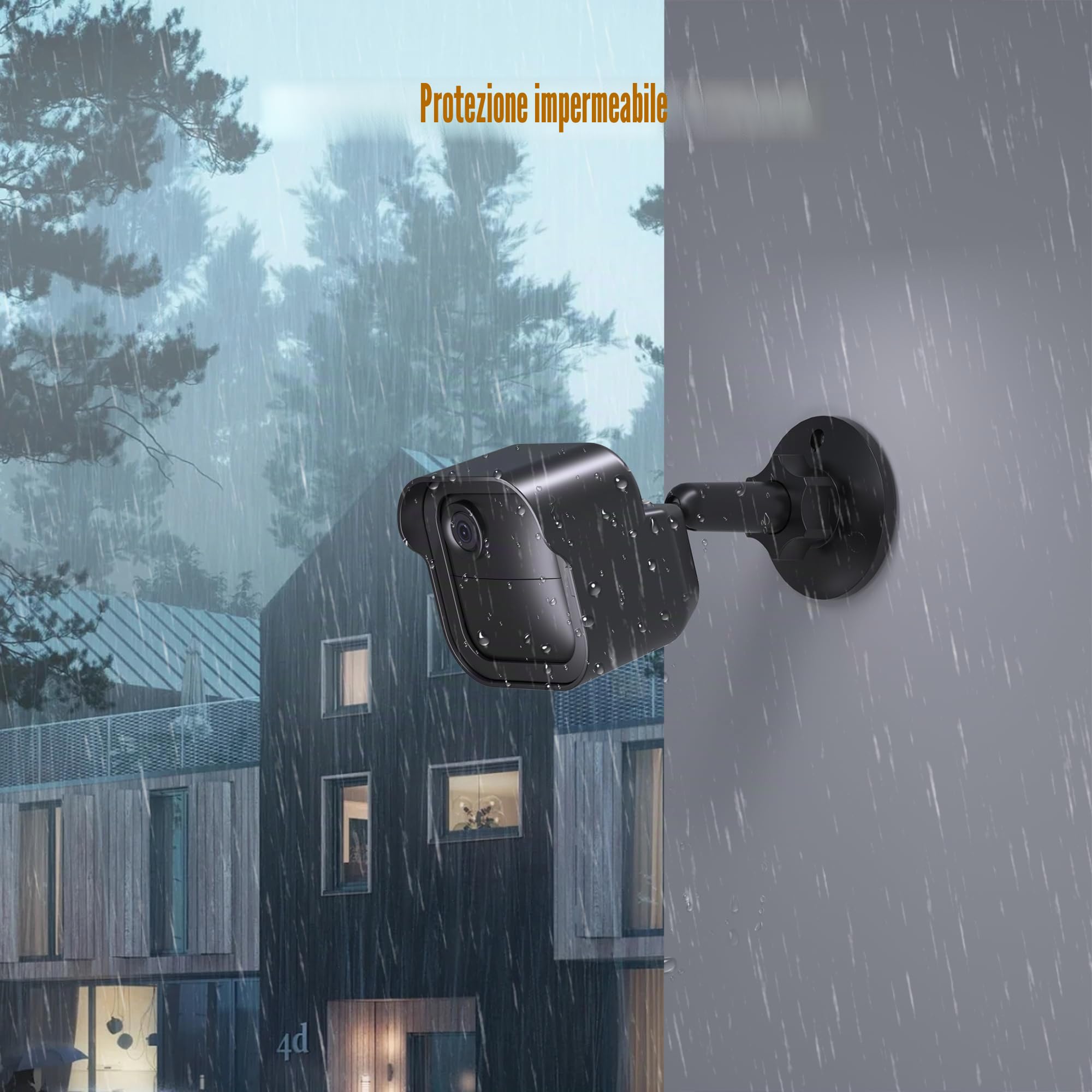 Rhorawill Blink - Supporto per fotocamera da esterni, regolabile a 360°, custodia protettiva per supporto per fotocamera lampeggiante, supporto per esterni, supporto con porta di ricarica (2 pezzi)