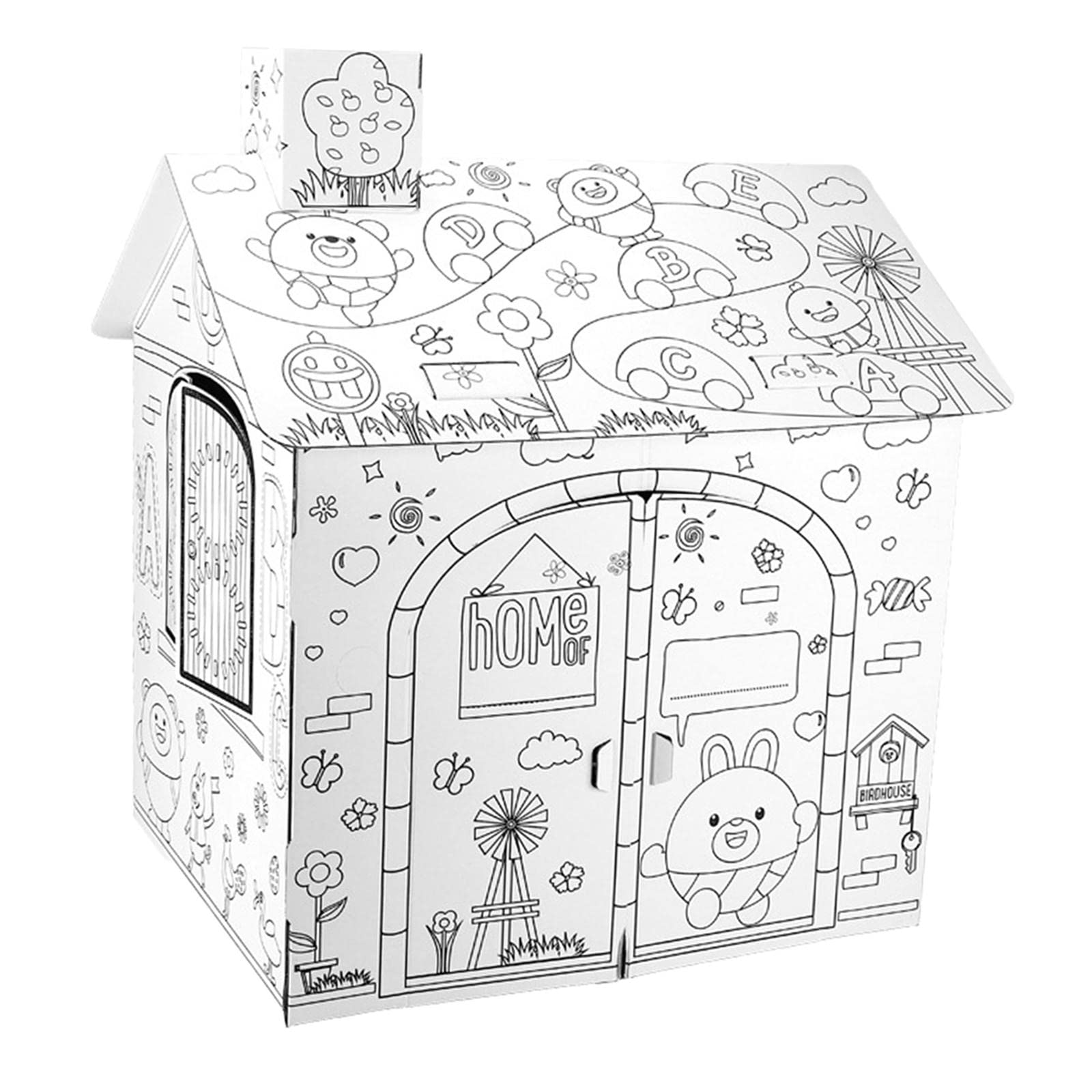 Spielhaus Aus Pappe, Vorschulspielzeug, Frühes Lernspielzeug, Bastelsets Aus Papier