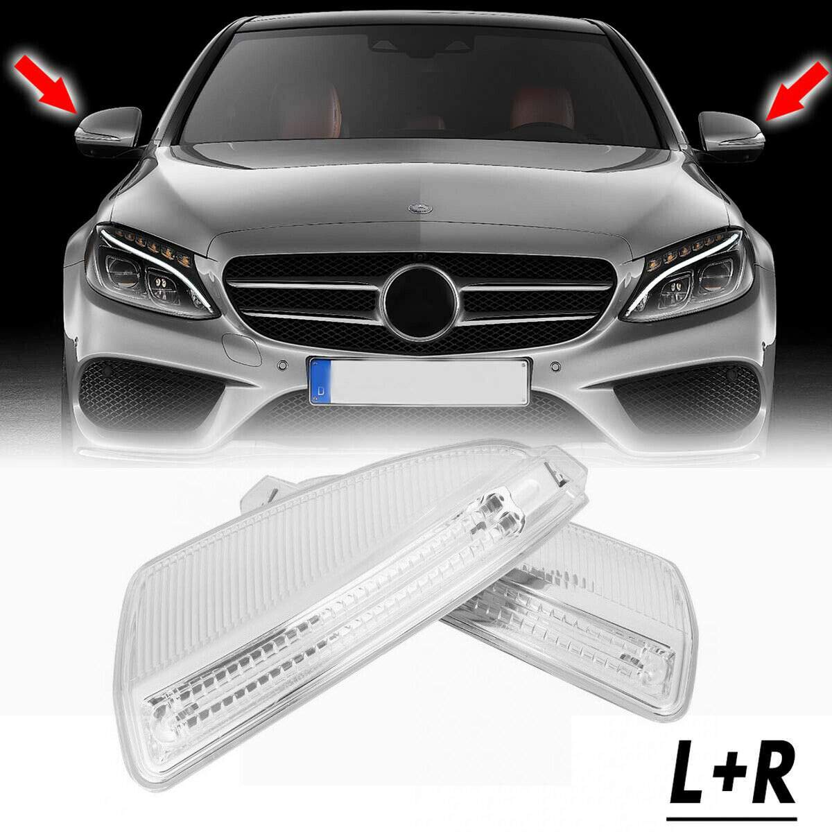 Riloer Indicatori di direzione dello specchio a LED indicatori di direzione laterali, porta Alloggiamento di svolta dello specchietto retrovisore Indicatore laterale della lampadina
