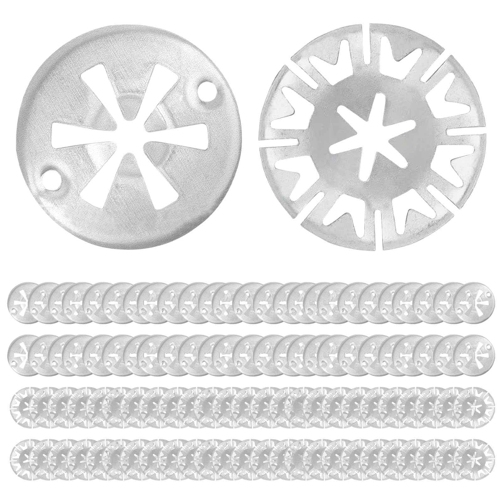 100 Stück Klemmscheiben,30mm Hitzeschutzblech Klemmscheiben Reparatursatz für Auto,Metall Star Lock Sicherungsscheiben Robust und Dauerhaft,für Verschiedene Auto Unterbodenschutz