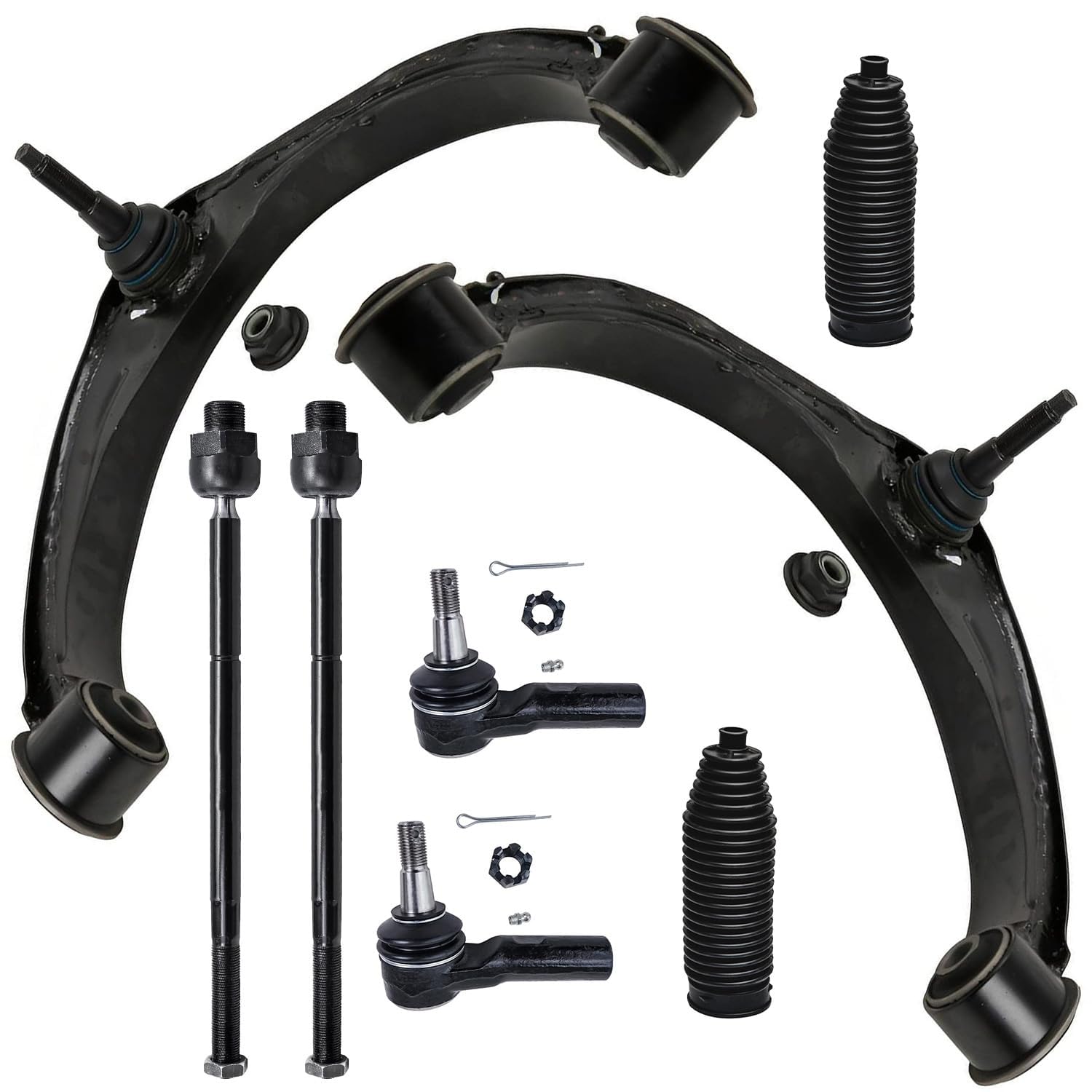 Detroit Axle - 8pc Front End Control Arms Kit for 2009-2010 Dodge Ram 1500