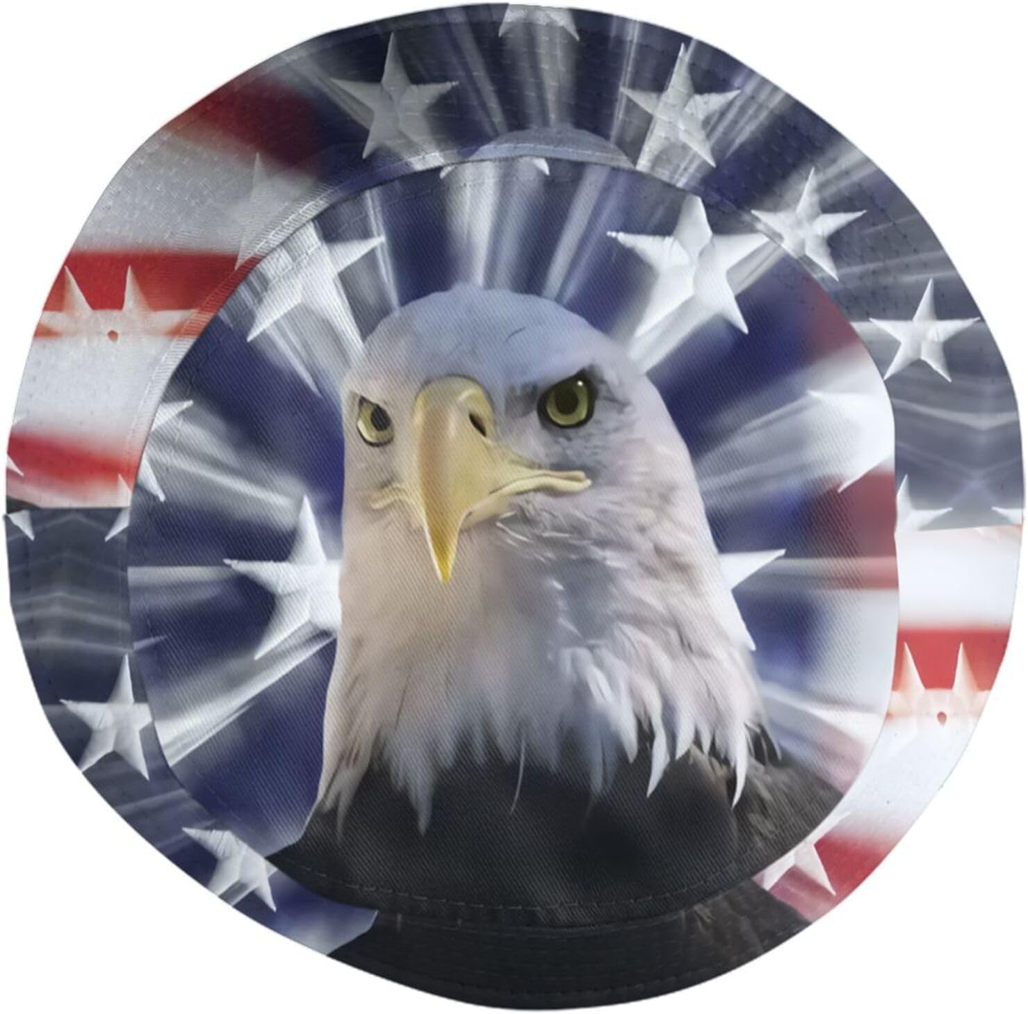 American Flag Bald Eagle Bucket Hat for Women Men Packable USA 4th of July Fisherman Hats Outdoor Sun Caps - Image 4