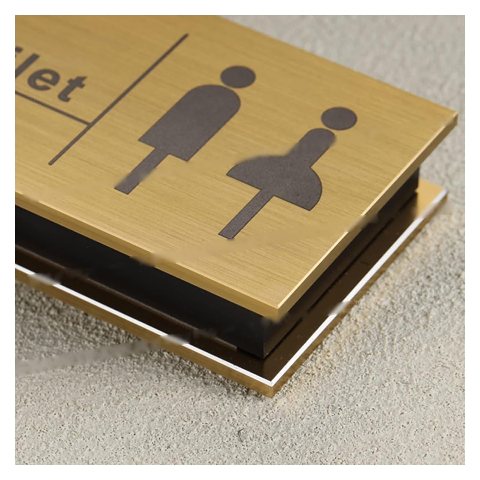 Carteles para aseos, Aluminio, letrero de decoración baño apariencia retro, 12,6 * 3 pulgadas