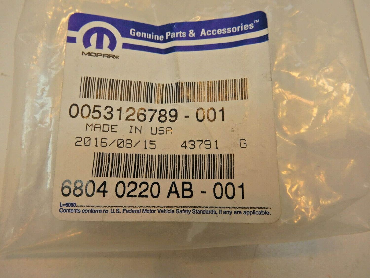 MOPAR 68040220AB WSTRIP
