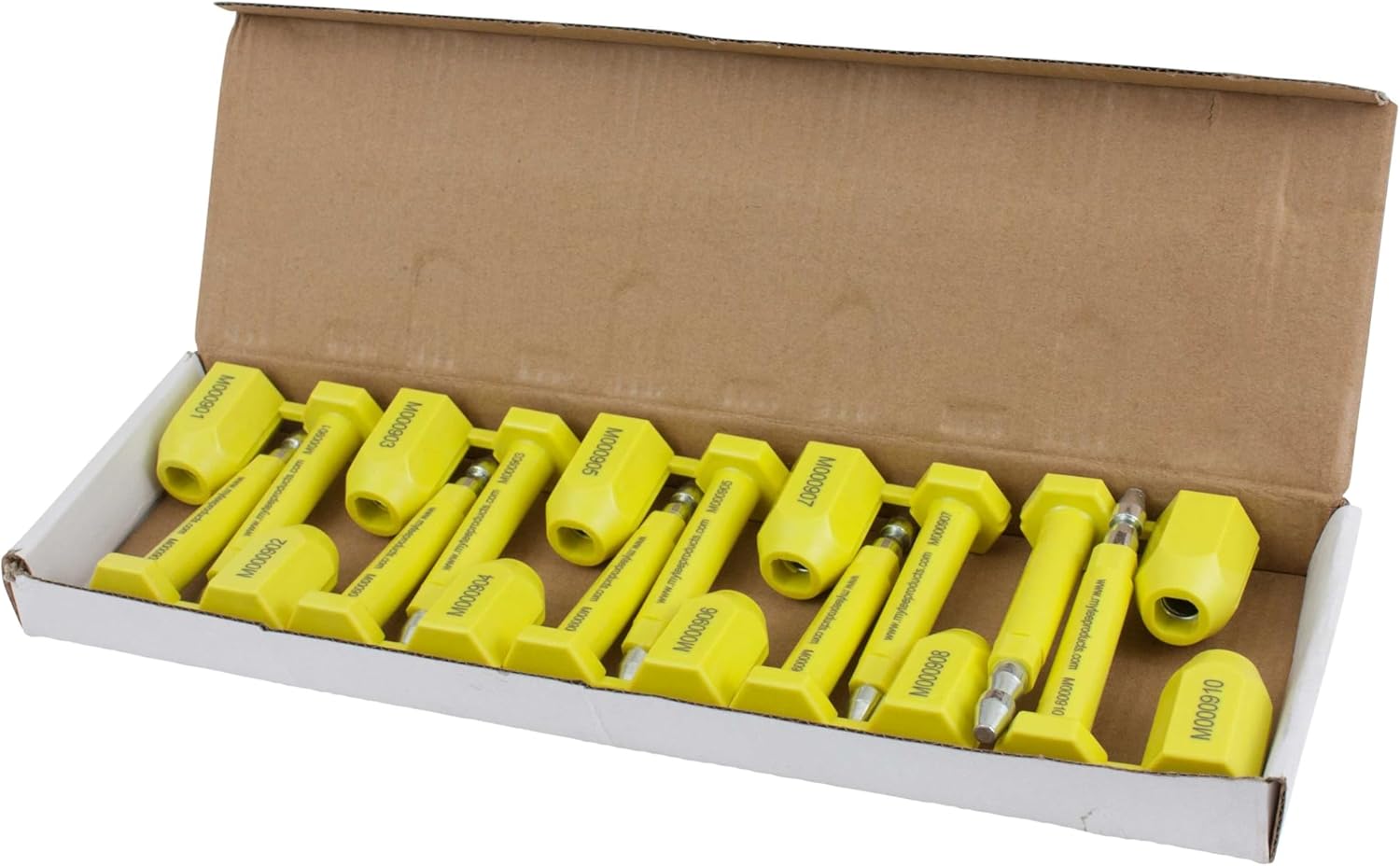 Mytee Products 10 Pack (100 Pcs) Bolt Seal for Cargo Containers and Truck Trailers | Container Truck Carriage Van Door Security Bolt Seals Protect Seal ISO17712