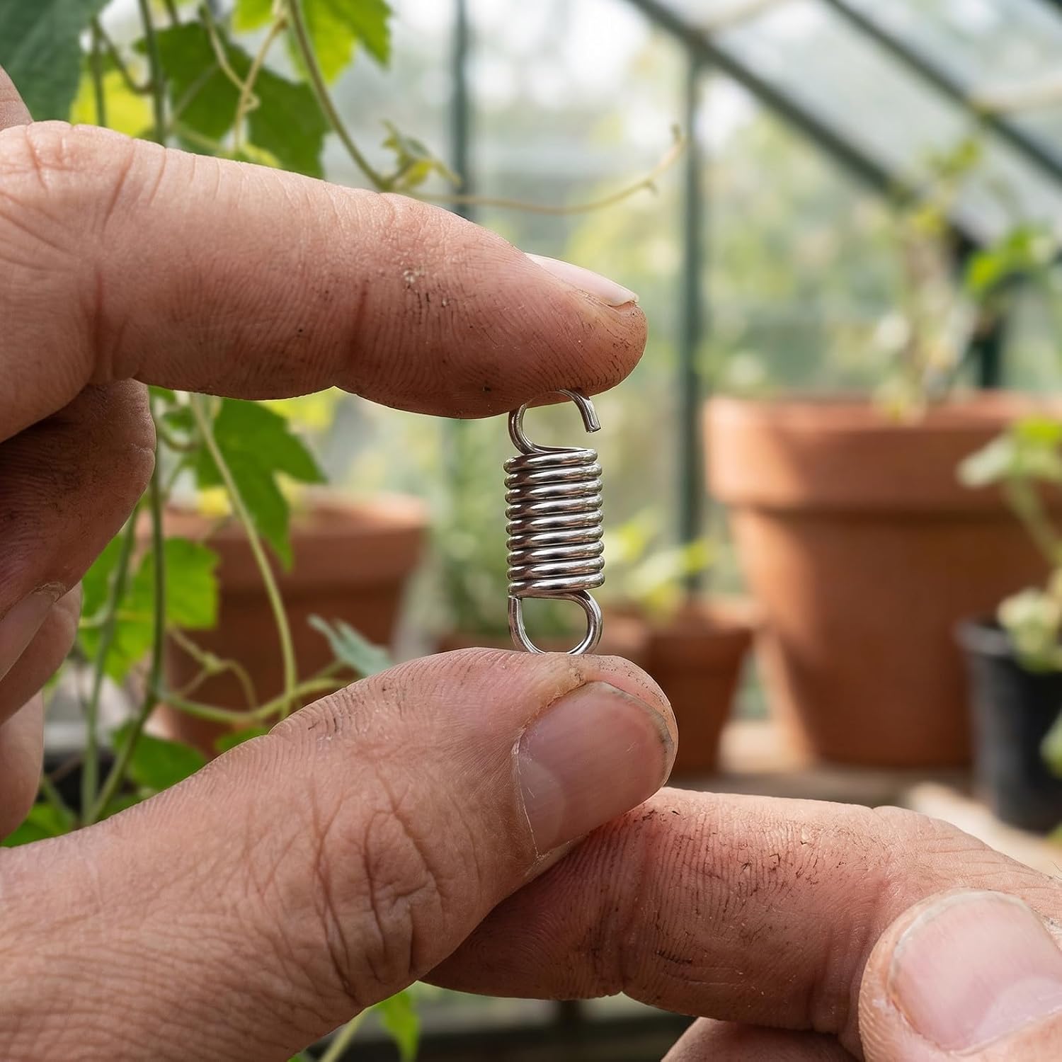 8pcs Mini Extension Hook Springs for Garden Plant Tying Tool Replacement, Metal Vine Tying Machine Springs with Stable Return Action for Greenhouse and Orchard Use image 5