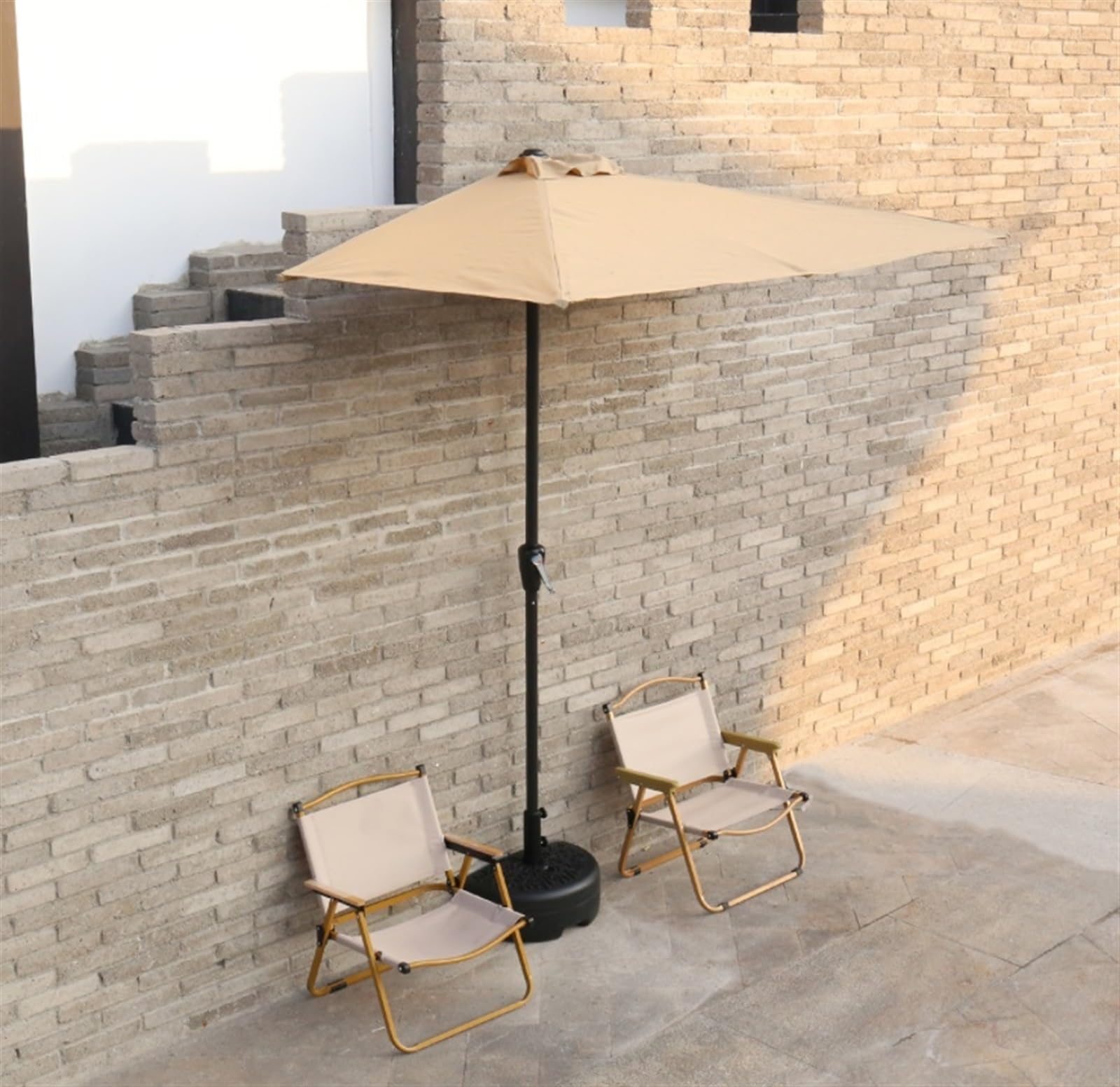 Ombrellone Ombrellone Rettangolare per metà da Esterno, Resistente, per Giardino con Patio, Senza Base Esterno