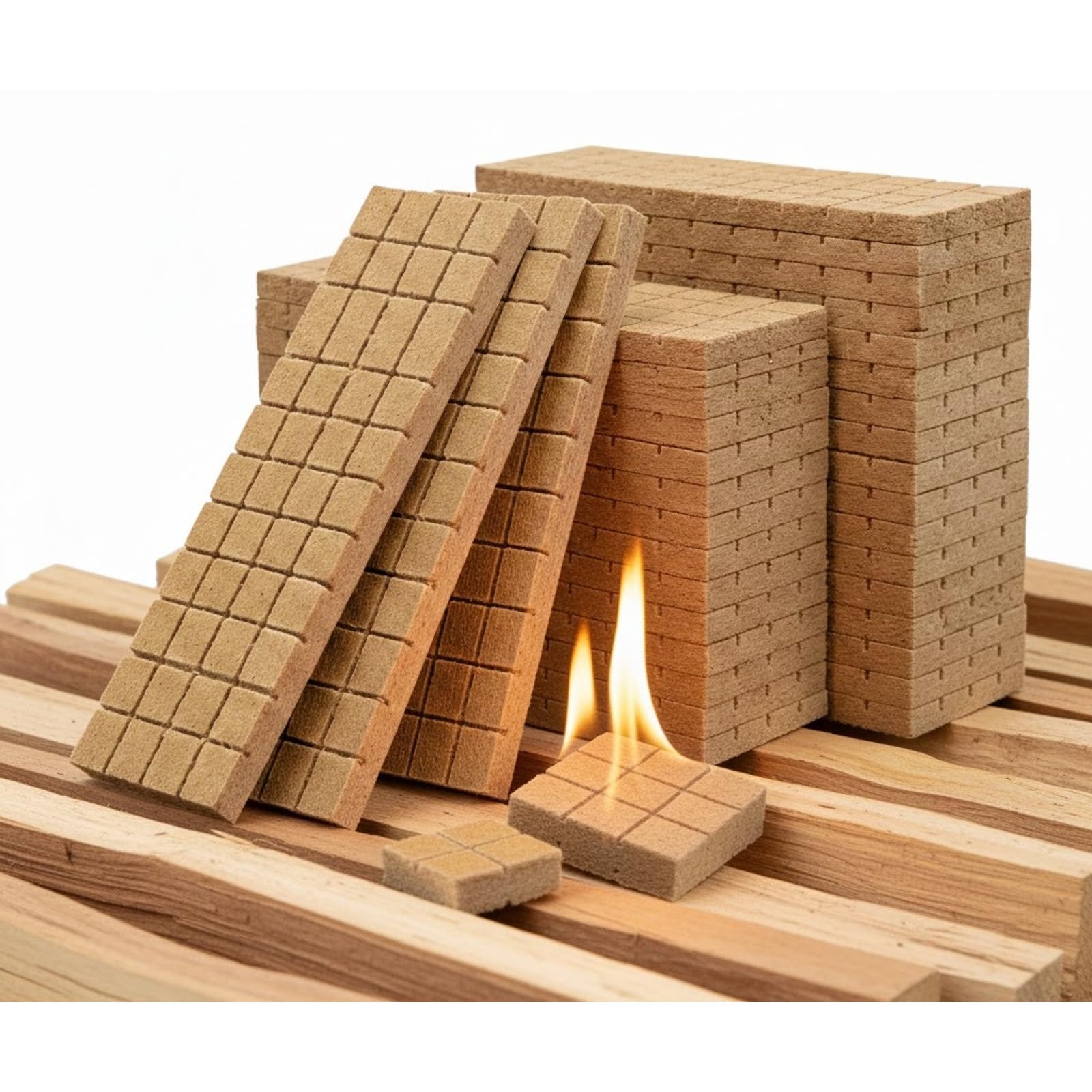 Kaminanzünder Anzündwürfel Kaminanzünder Grillanzünder Anzünder Holz - 9600 Würfel, 240 Tafel
