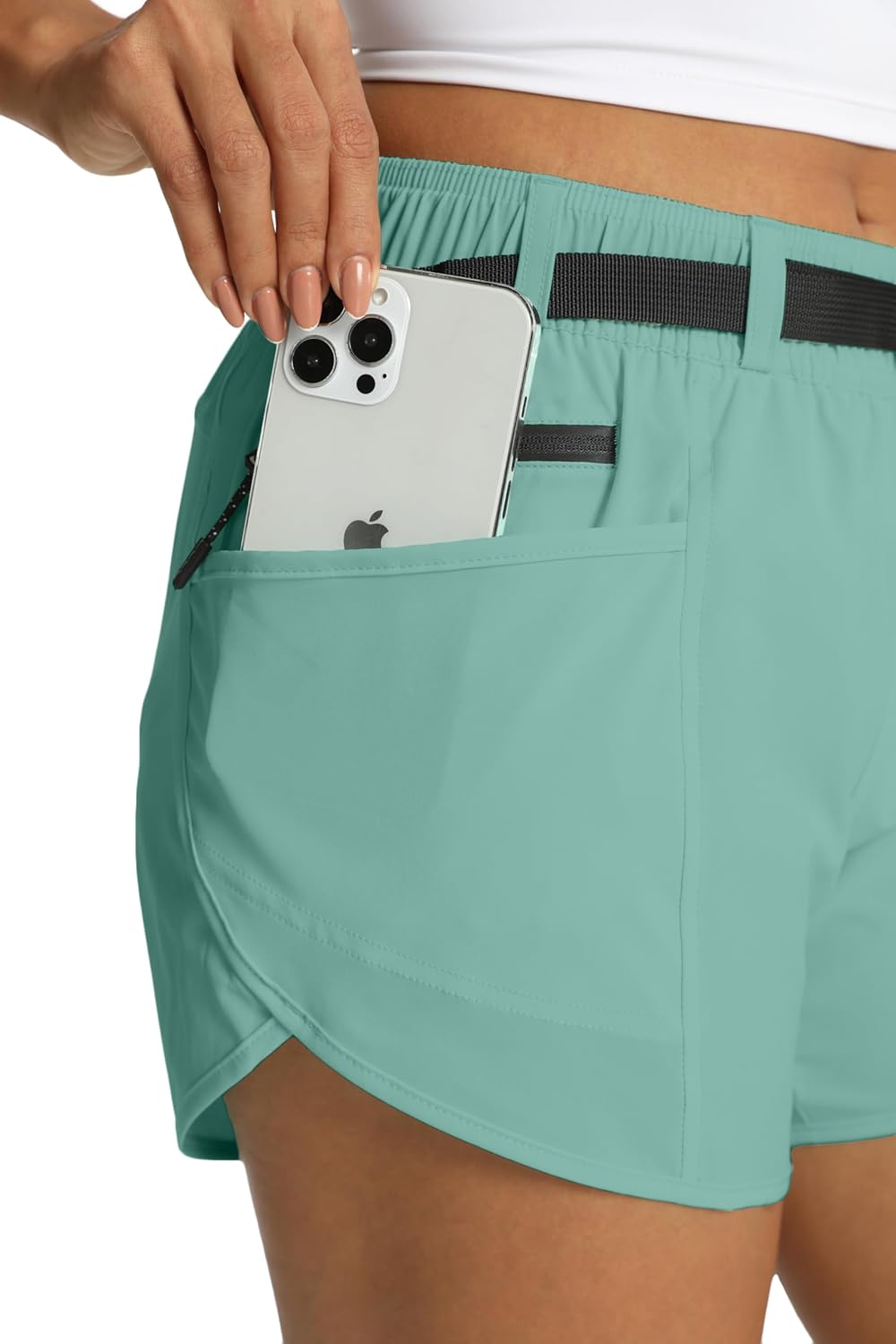 Women’s Hiking Shorts with Pockets Lightweight Stretch Workout Shorts for Outdoor Travel Camping
