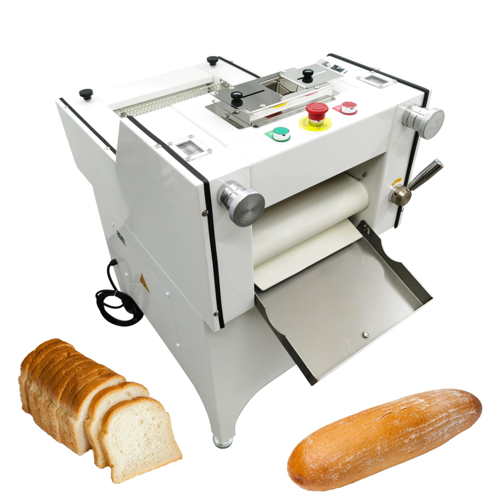 WYDDDARY Commercial Automatic Bread Moulding Machine 20pcs/min Toast Forming Machine Dough Sheeter Dough Press Machine Baguette Molding Machine 110V