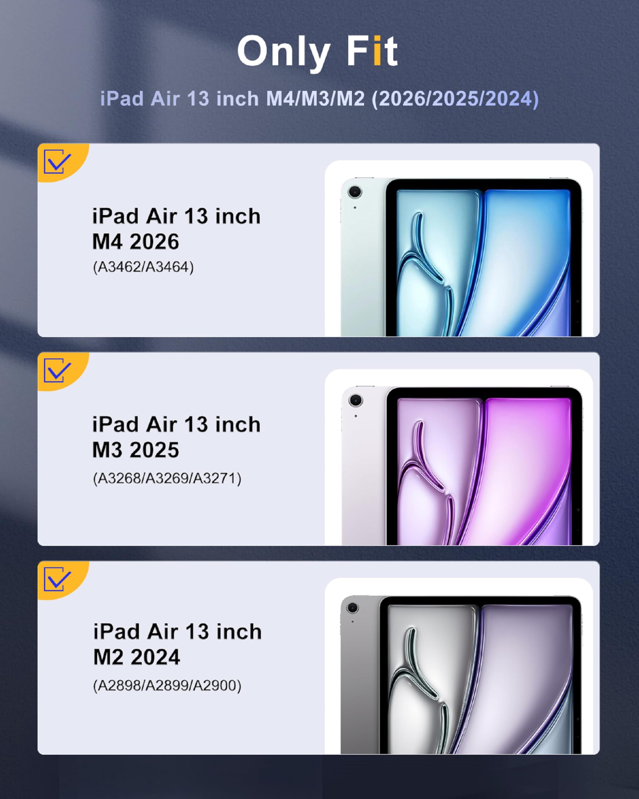 TiMOVO Etui do iPad Air 13 cali M4/M3/M2 z uchwytem na rysik, Light Gray | Smukłe etui ochronne ze składaną podstawką, przezroczysty tył i automatyczne usypianie/wybudzanie
