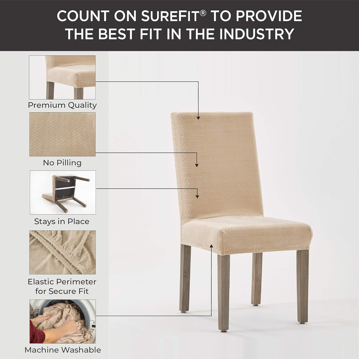 Buy Surefit Home Decor Stretch Plush Dining Chair Slipcover 4 Piece Set Buy Surefit Home Decor Stretch Plush Dining Chair Slipcover 4 Piece Set