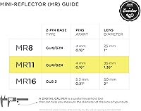 Vista 7 de KOR Paquete de 2 bombillas MR11 de 6 voltios de precisión halógena reflector de fibra óptica 6V (5)