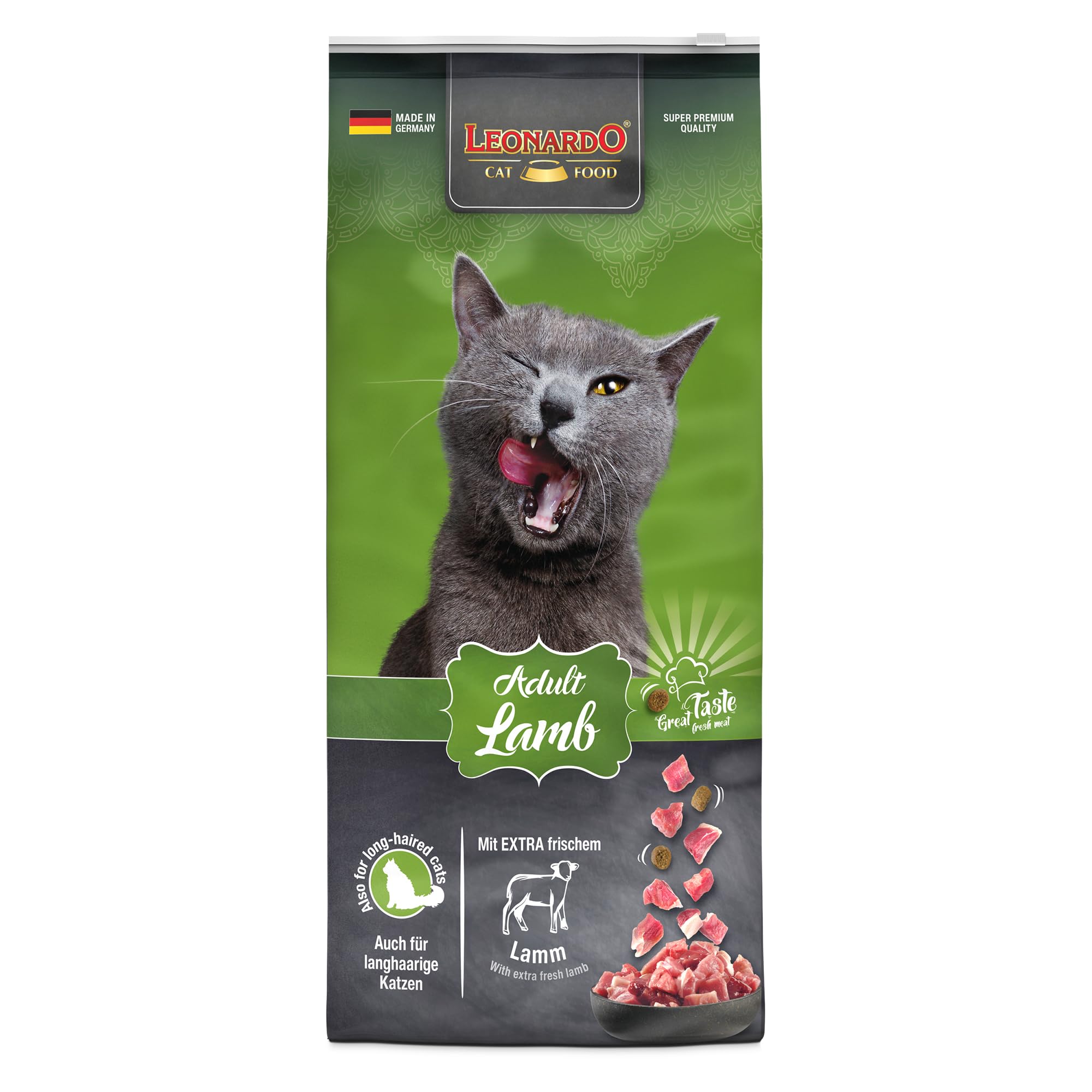 LEONARDO Adult Lamb [15kg] Katzenfutter | Trockenfutter für Katzen | Alleinfuttermittel für ausgewachsene Katzen Aller Rassen ab 1 Jahr