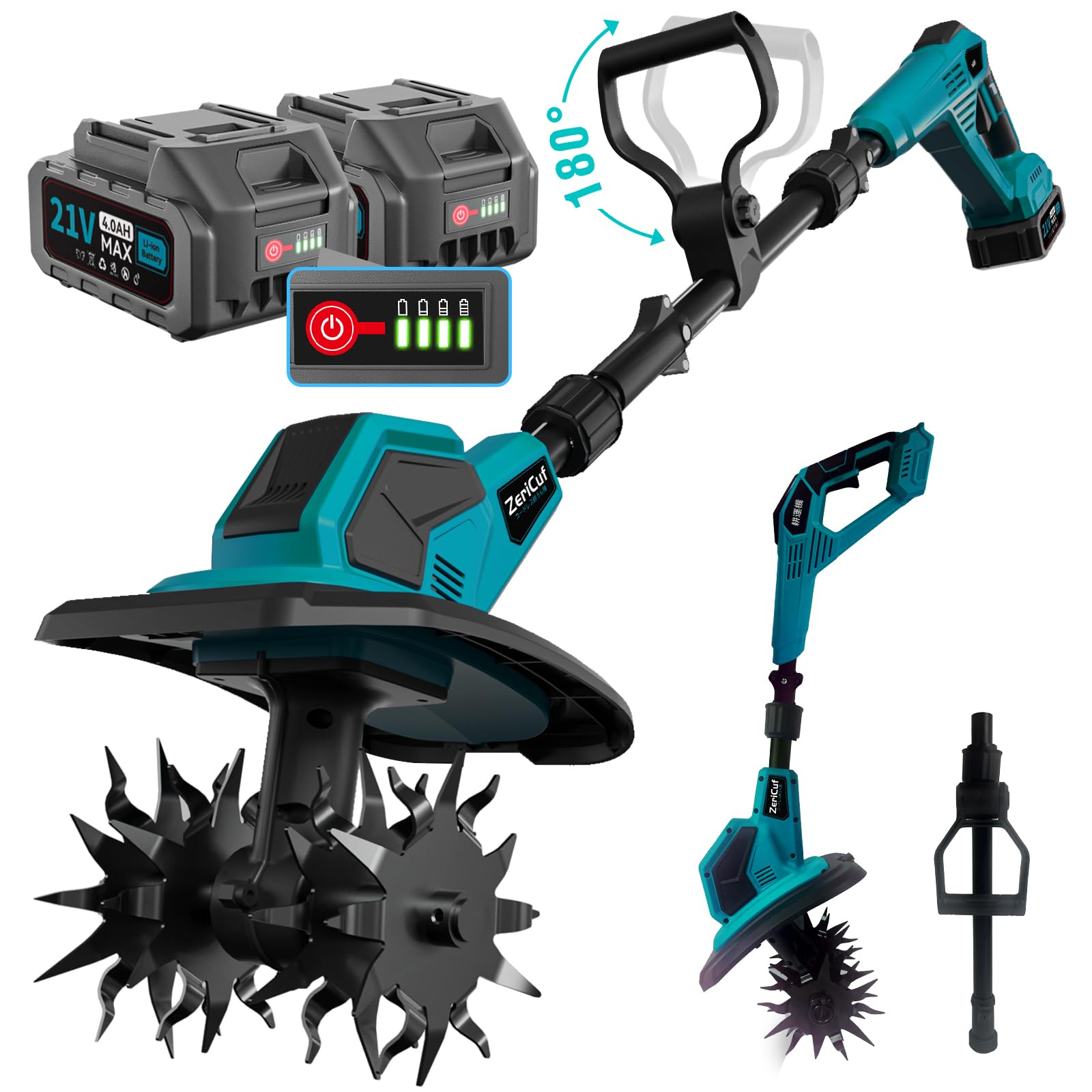 Amazon | 耕運機 家庭用 充電式【業界初3段階式脱着-2段階式切替ミニ