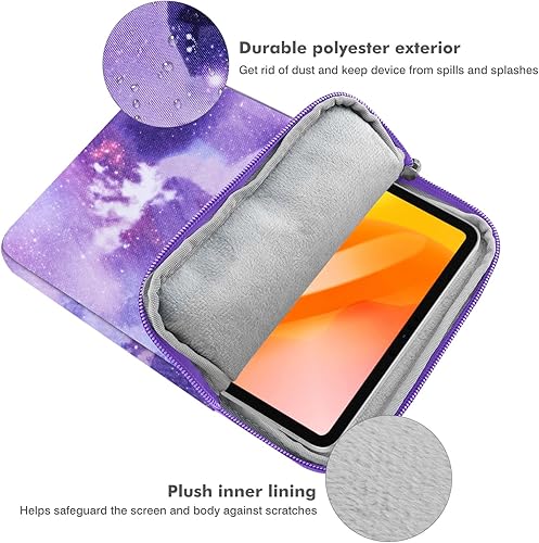 Vista 108 de MoKo Funda para tablet de 12.9 pulgadas para iPad Pro M4 y Air M2 2024, iPad Pro 12.9 M2 y M1, Galaxy Tab S8+/S9+ 12.4, bolsa de poliéster claro