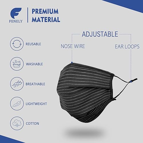 Miniatura 5 de Mascarilla facial para hombres barbudos, extra grande XL, máscara facial con alambre para la nariz, lavable, reutilizable, transpirable, ajustable,