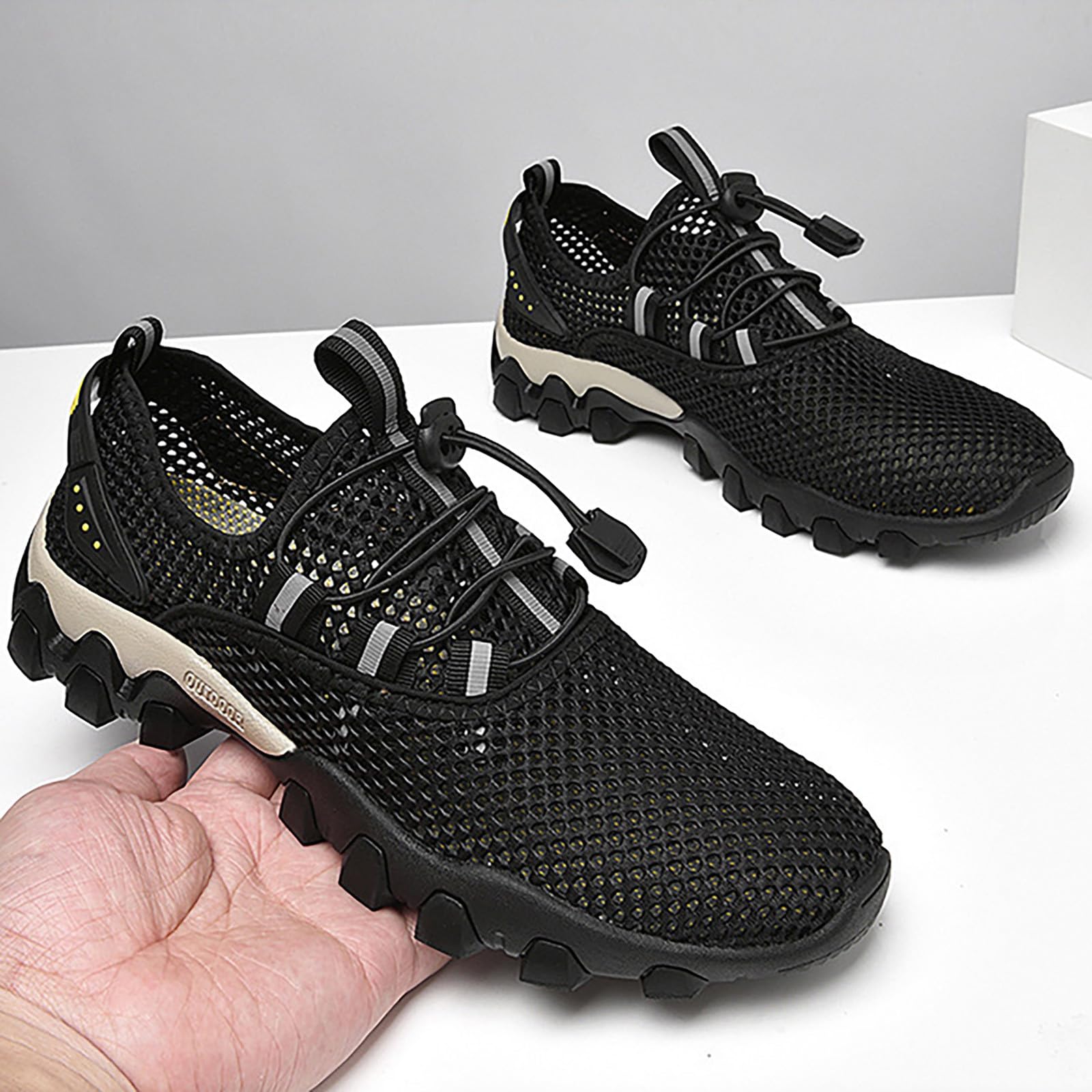 Sandalias Playa Hombre Suela de Goma Malla Transpirable con Bandas Ajustables Senderismo Casual Chanclas Piscina Zapas Calzado Sandalia Punta Reforzada Secado Rapido para