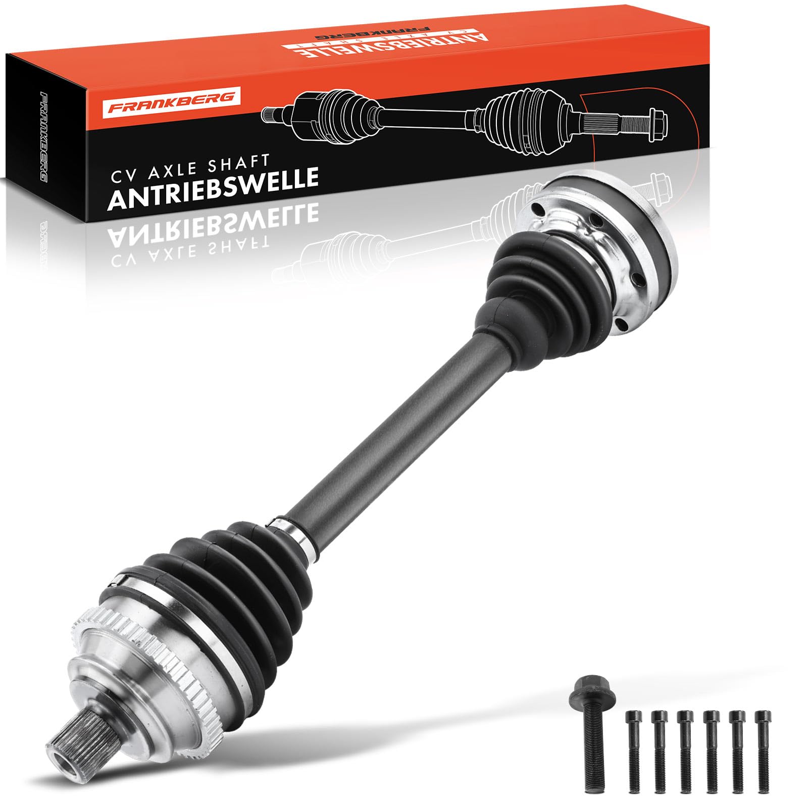 Frankberg Antriebswelle Achswelle Schaltgetriebe Mit ABS Ring Vorderachse Kompatibel mit Transporter IV Bus 70B 70C 70J 70K 7DB 7DC 7DJ 7DK 1.8L-2.5L 1990-2003 Replace# 701407271B