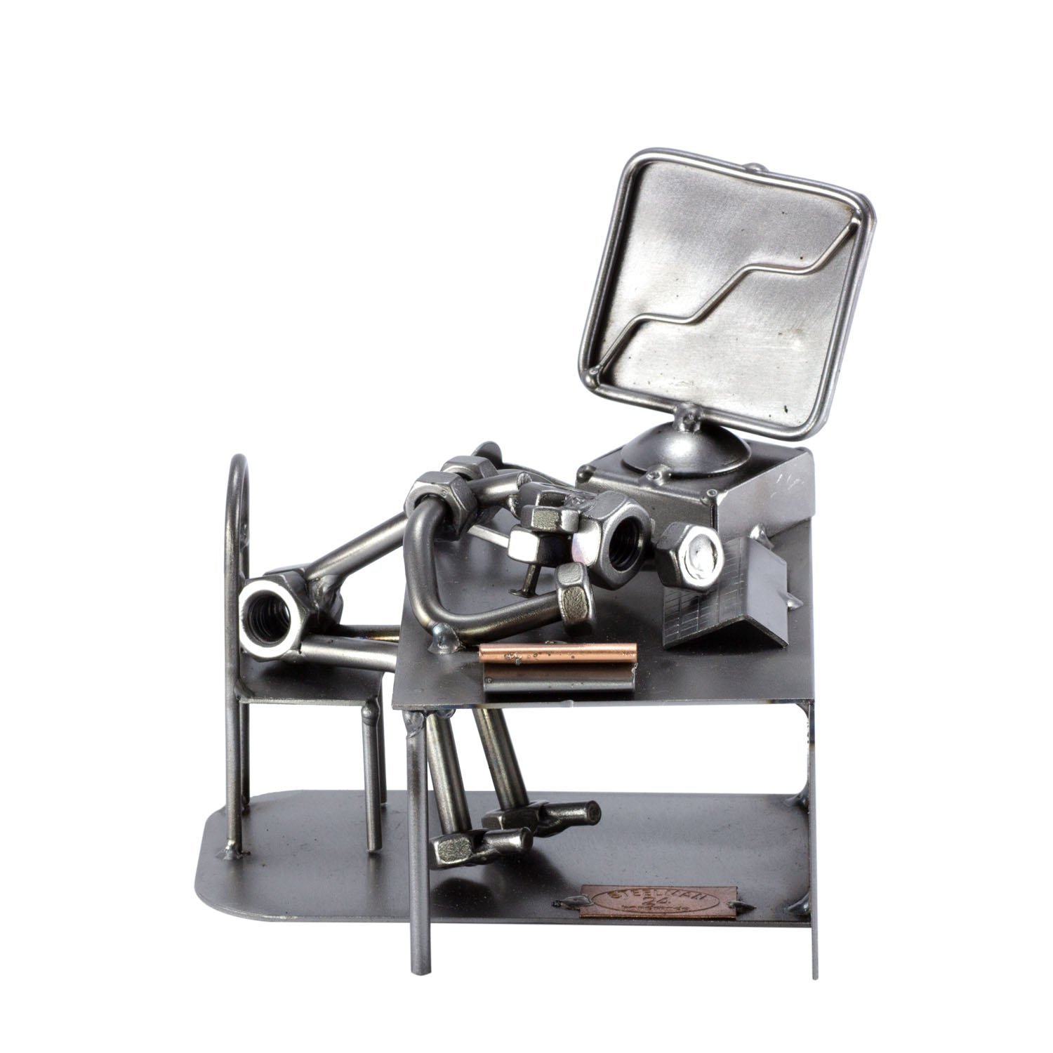 Steelman24 I Figurine En Métal Support De Bureau Ordinateur Pc I Made