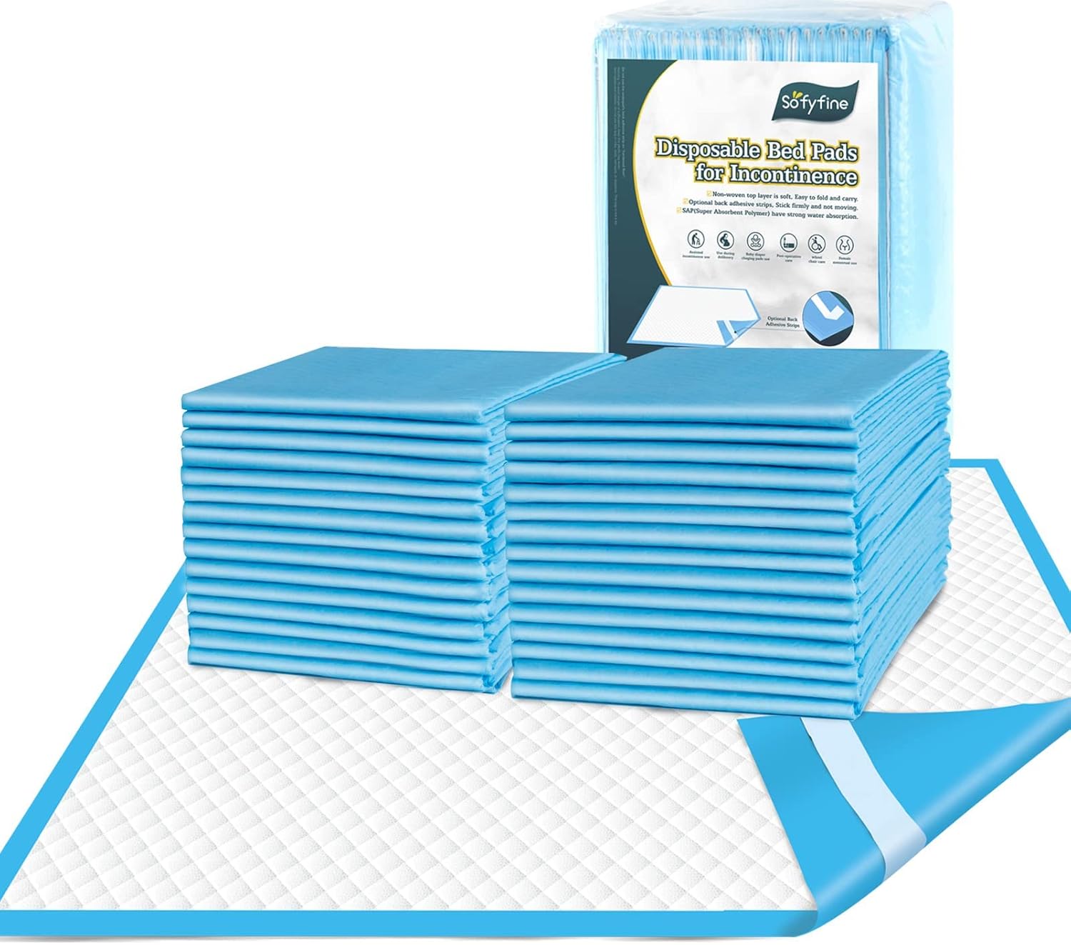 SOFYFINE Disposable Bed Pads 30 x 36 in (25 Count), Extra