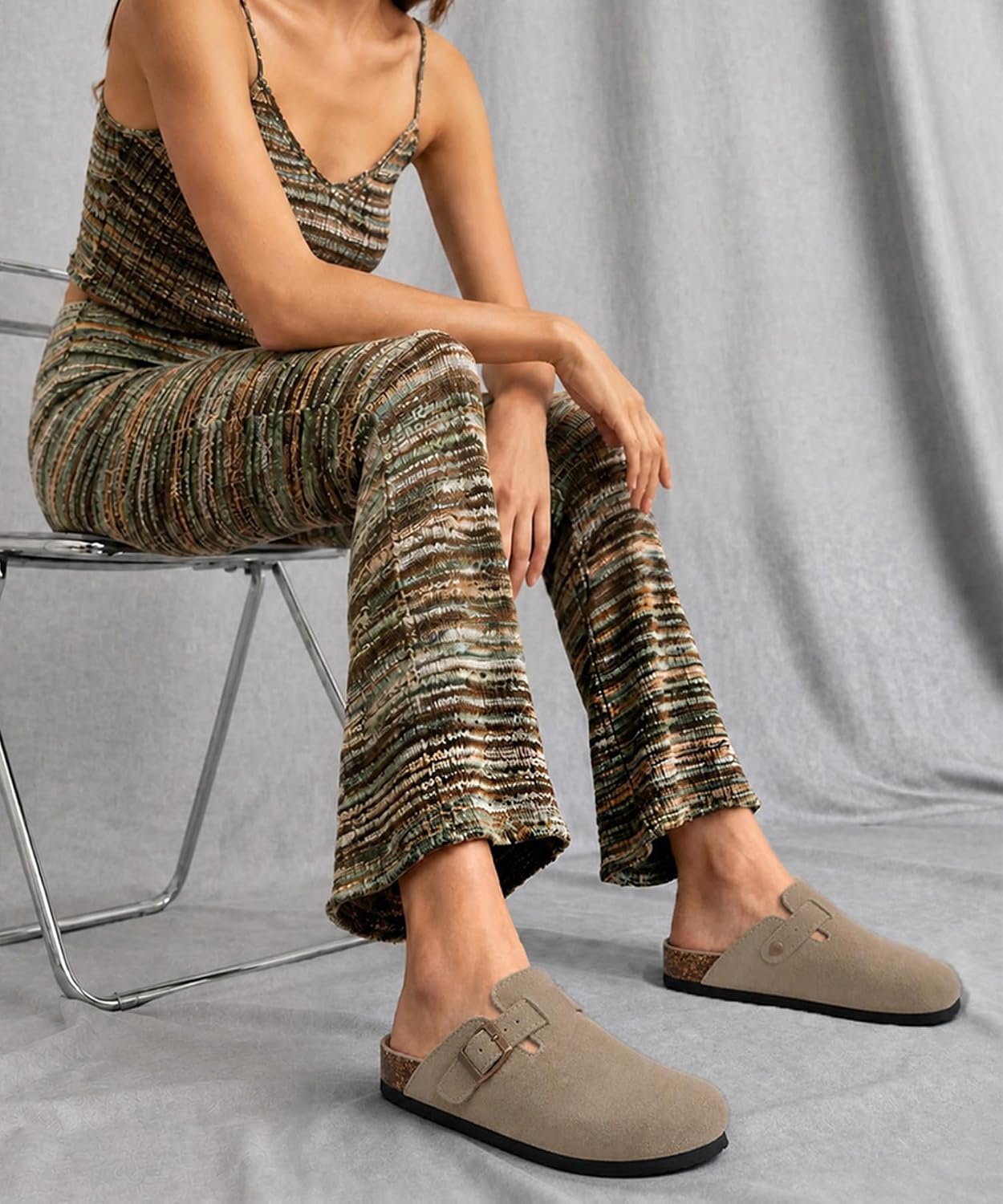  Genuine Suede Clogs for Women Men Comfort Cork Footbed Potato Shoes thumbnail