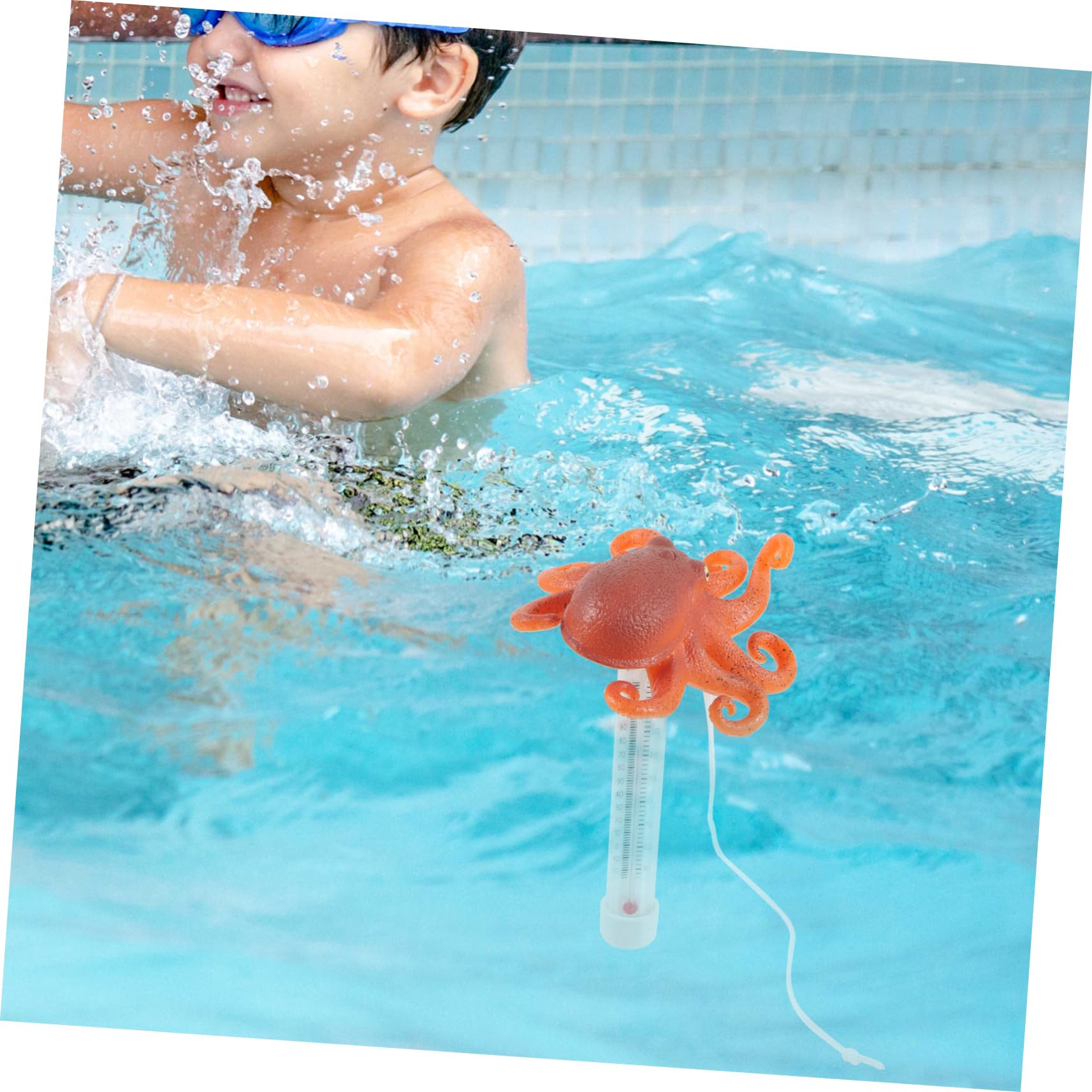 Toddmomy 4pièces Thermomètre Flottant De Piscine Mesure De Température Pour Spas Et Étangs Outil Pratique Et Forme De Pieuvre Et