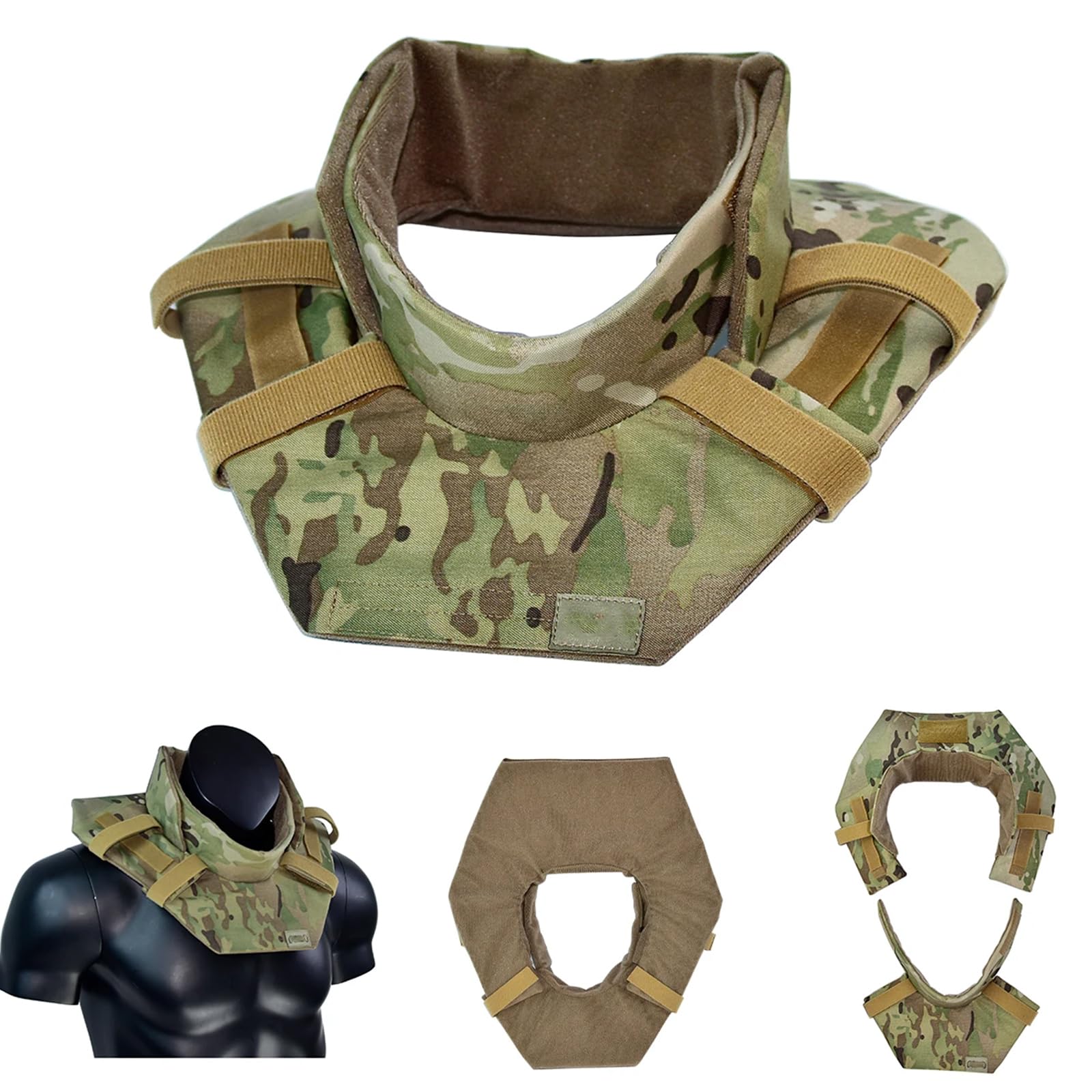 Tactical Neck Guard Collare Protector Airsoft Attrezzature di Protezione Regolabile Collo Armatura Caccia Gilet Accessori Protezione Collo