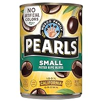 Vista 1 de Pearls Aceitunas maduras pequeñas sin hueso, paquete de 12, latas de 6 onzas