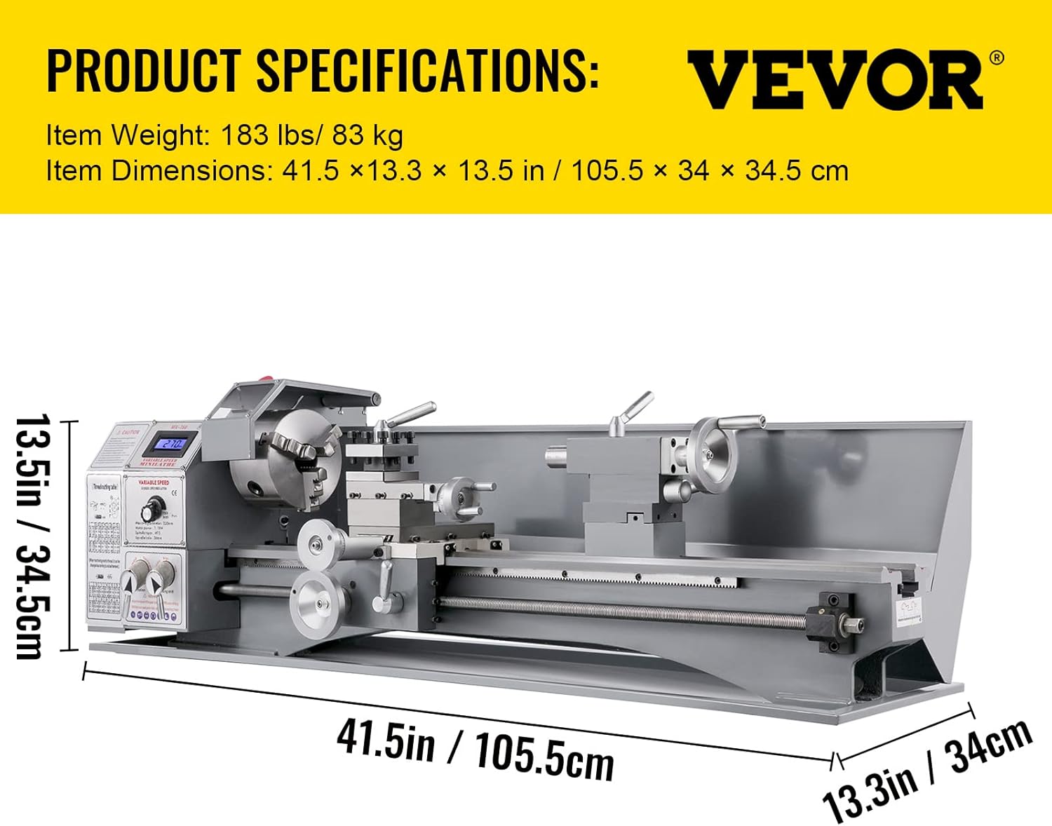 BestEquip Metal Lathe 8.7 x 23.6 Inch/220 x 600MM Mini Metal Lathe 1100W Infinitely Variable Speed Mini Lathe Machine LED Screen for Counter Face Turning Driling