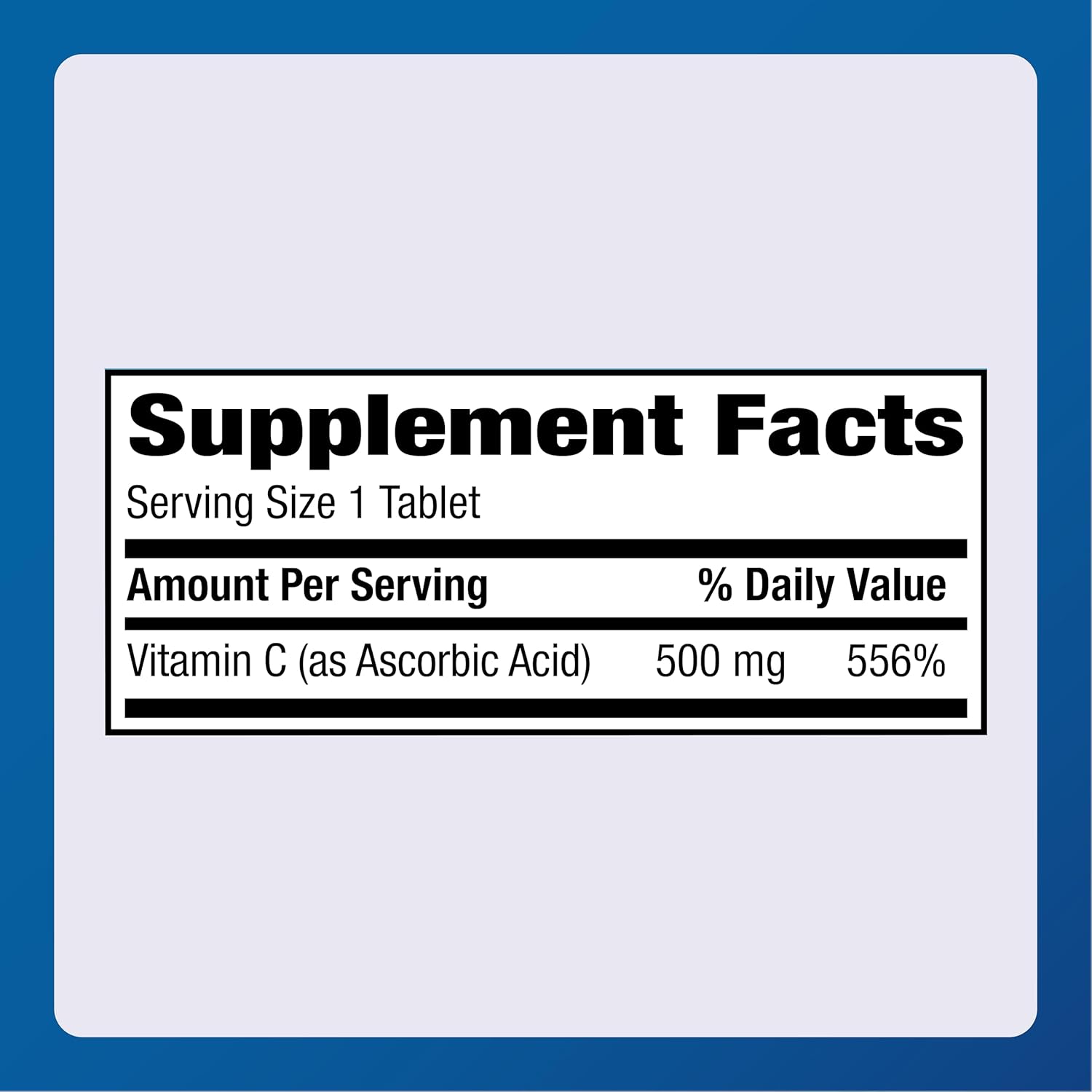 Supplement Facts label