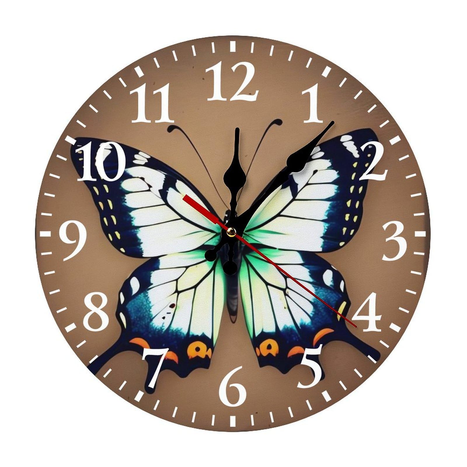 Horloge ronde tendance blanche avec chiffres arabes lisibles