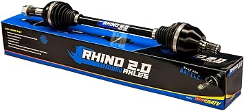 SuperATV Heavy Duty Rhino 2.0 Axle for Can-Am Maverick Turbo/X DS/X RS/MAX - Stock Length - 2X Stronger Than Stock! - FRONT LEFT