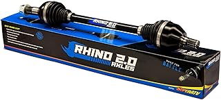 SuperATV Heavy Duty Rhino 2.0 Rear Axle for 2017+ Can-Am Maverick X3 / MAX XRS | 1 Rear Axle | Made with 4340 Chromoly Steel- 30% Stronger Than Stock! | Heat Treated | 4mm Increase in Shaft Size!
