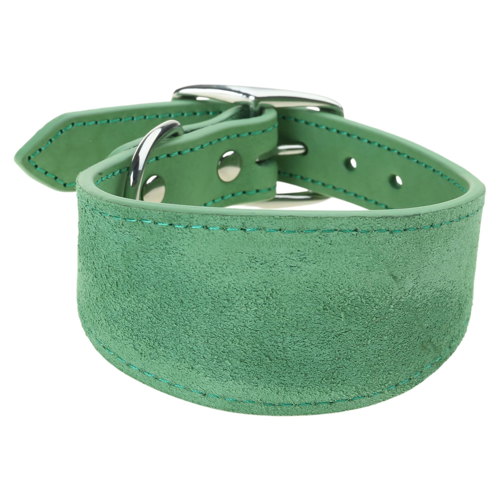 Wide Padded Dogs Collar Genuine Leathers Puppy Collars For Lurchers Italian Greyhounds Comfortable Pet Dogs Accessories
