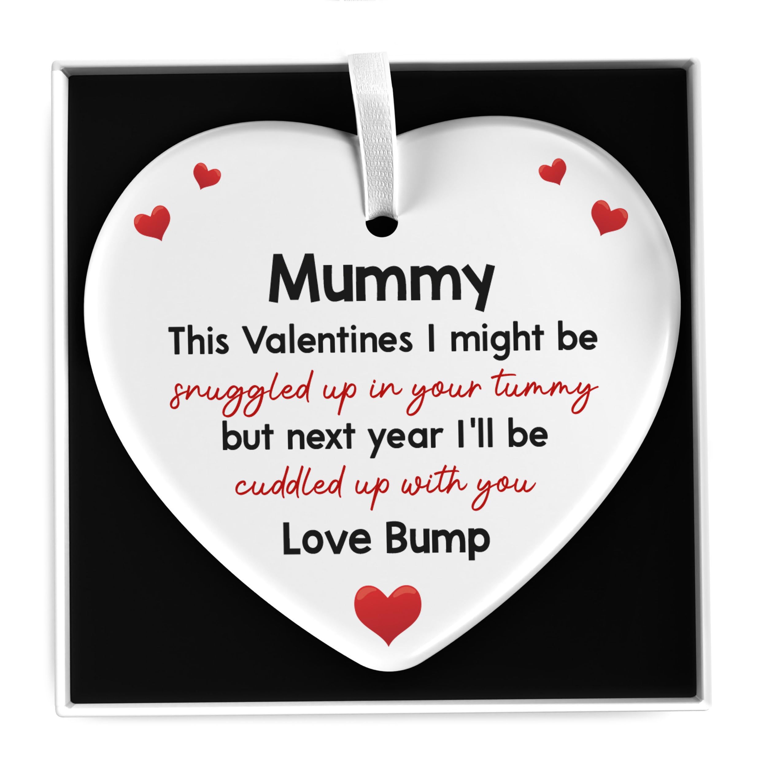 Mummy To Be Valentines Gift, I Can't Wait For Our First Cuddle, Valentines Gift From The Bump, Personalised Pregnant Wife Girlfriend Gift, With Gift Box