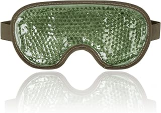 NEWGO Cooling Eye Mask for Puffy Eyes, Cold Eye Mask Eye Ice Pack for After Eyes Surgery, Tension Stress Relief, Itchy Eyes, Headaches, Dark Circles - Army Green