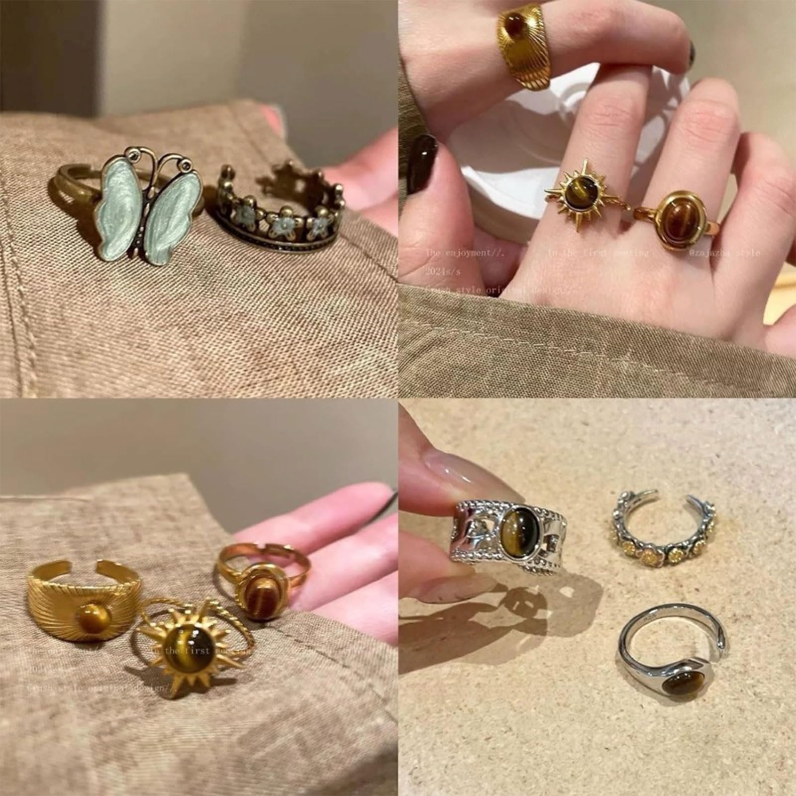 Caja misteriosa for Mujer, Juego de tarros de joyería misteriosa de Moda de 10 a 60, Que Incluye Collar, Pendientes, Anillo y Regalo de cumpleaños for Ella(Gold,60PCS)