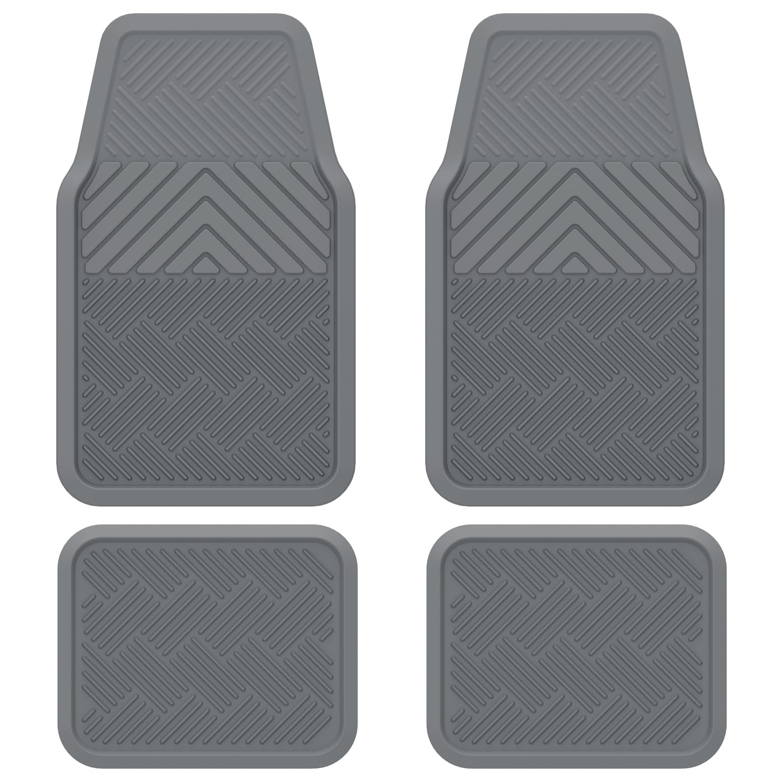 ClimaTex Heavy Duty Car Truck Van and SUV Automobile Floor Mats for Floor Protection Weatherproof Deep Channel No-Slip
