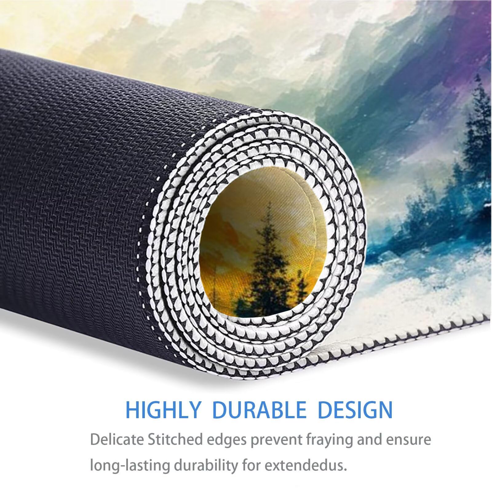 Podkładka pod mysz do gier krajobraz duża podkładka pod mysz XXL 1800 x 900 mm gamingowa podkładka pod mysz kolorowa podkładka na biurko zwiększona precyzja i prędkość dla stabilnego chwytu na