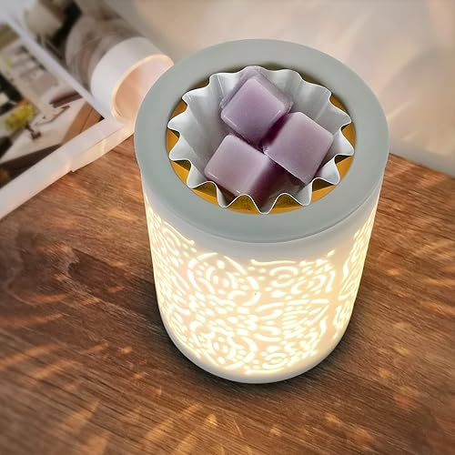 Miniatura 4 de Earnest Living Bandeja para calentar cera derretida, reutilizable, a prueba de fugas, para cubos de cera perfumada, calentador de velas, cera