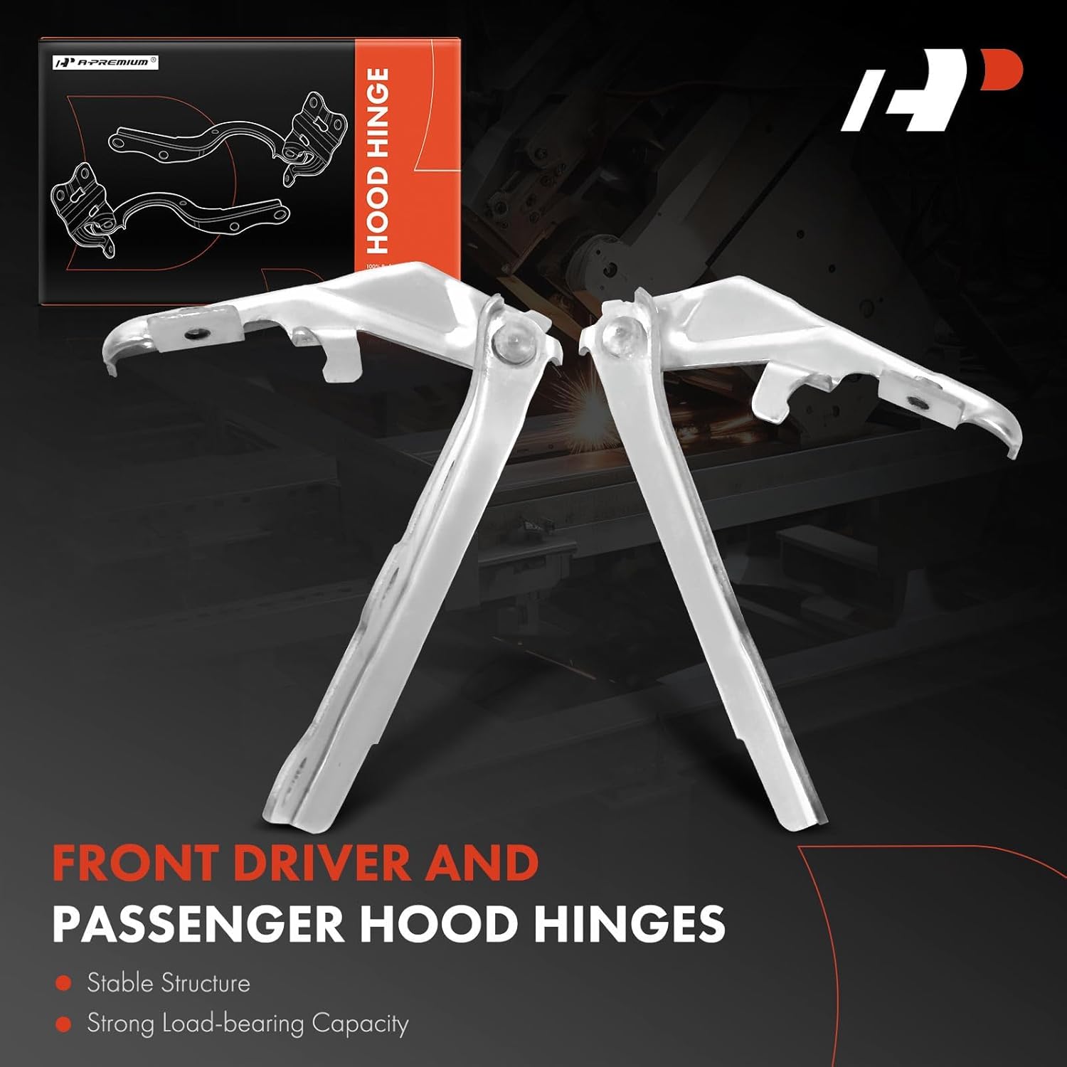 A-Premium Front Hood Hinges Compatible with Chevrolet Chevy Colorado 2004-2012 & GMC Canyon 2004-2012 & Isuzu i-280/i-350 2006, i-290/i-370 2007-2008, Replace# 88980923, 88980922