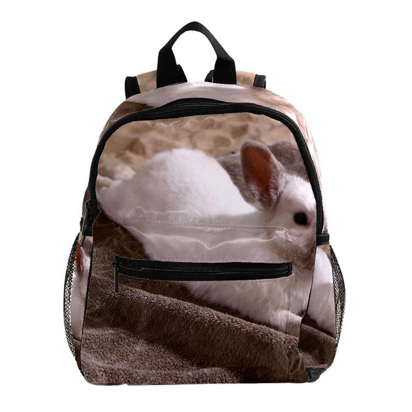 Mochilas para niños escolares de conejo blanco ideales para excursiones al aire libre 6