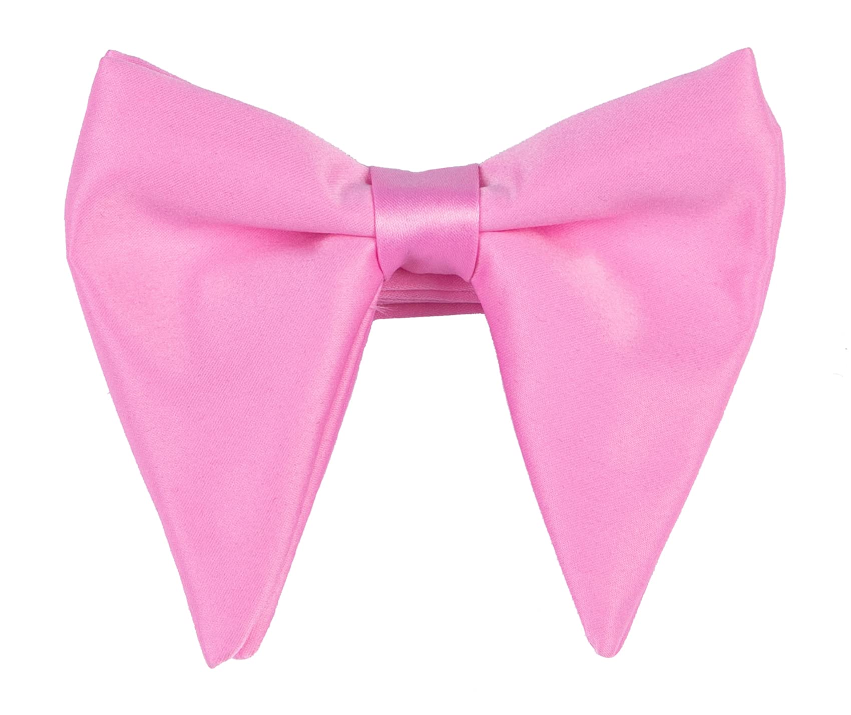 Mens Oversized Satin Silk Bow Tie Solid Color Formal Tuxedo Big Bowtie