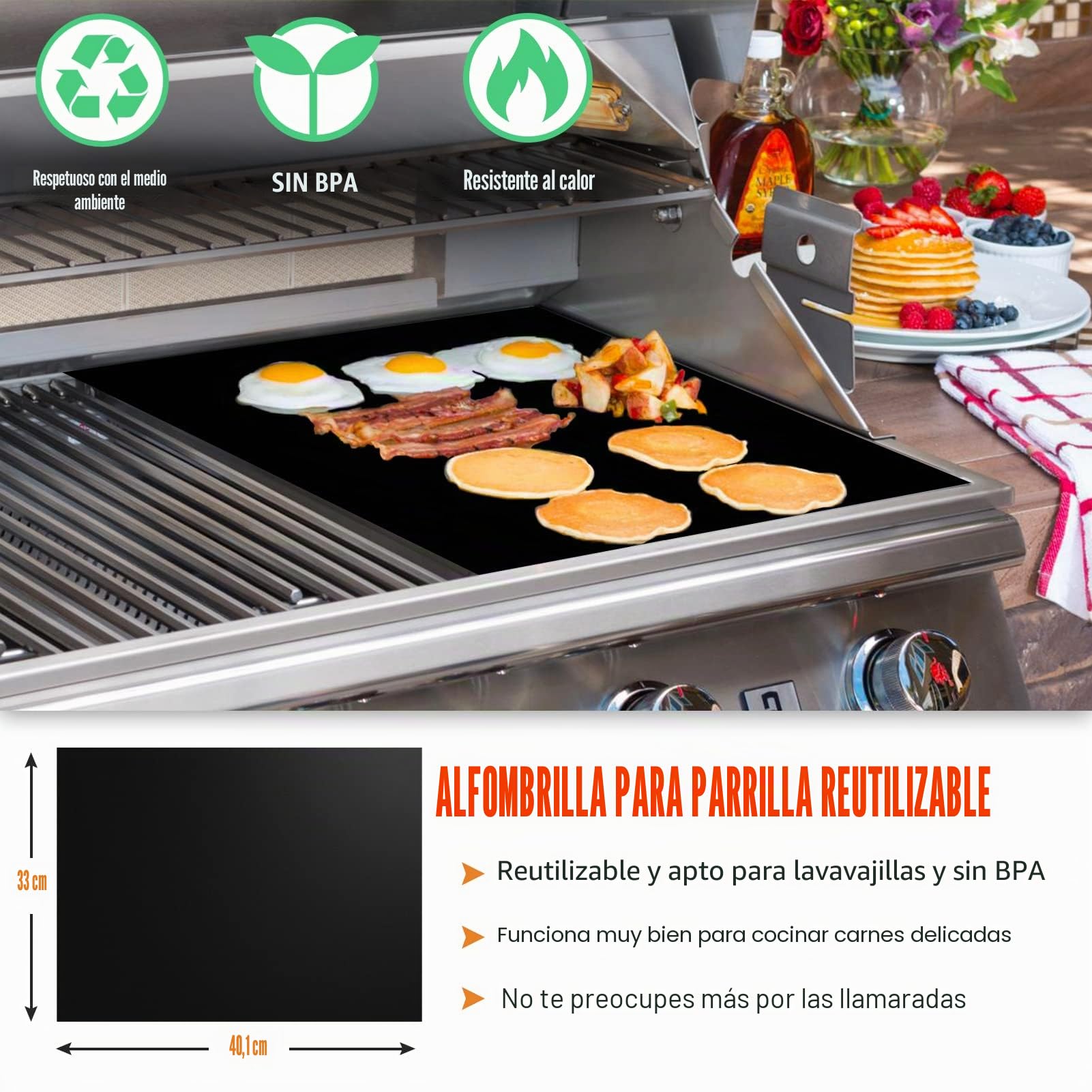 Grilliance Juego de Utensilios para Barbacoa de 38 Piezas, Accesorios de Parrilla de Acero Inoxidable para Hombres, Kit de Herramientas Profesionales para Barbacoa con Bolsa de Transporte, marrón