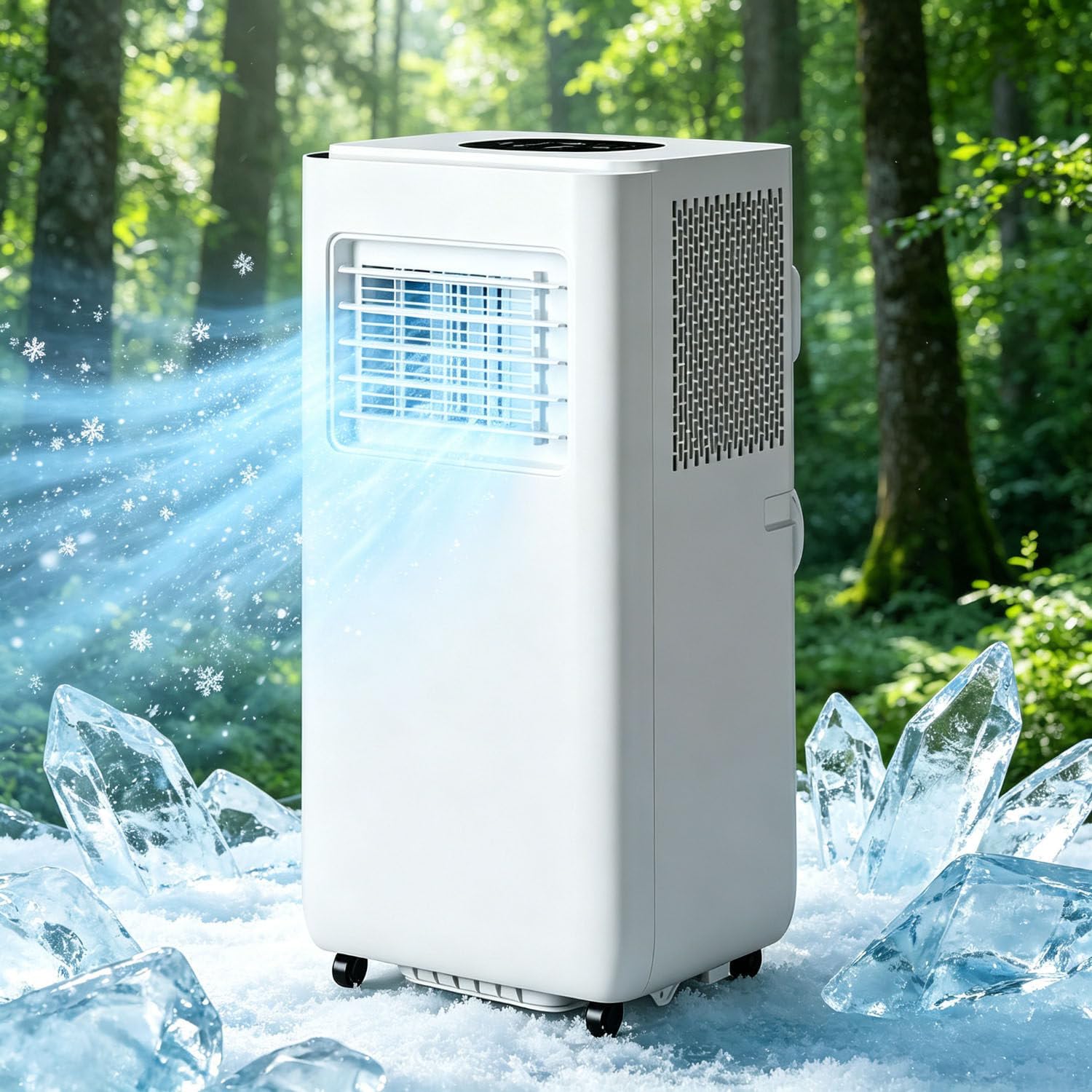 LZDOYY Portable Air Conditioners, Energy Efficient AC Unit with Remote Control, 24H Timer, Quiet Operations for Bedroom, Office, Dorm Rooms 1P-Cold